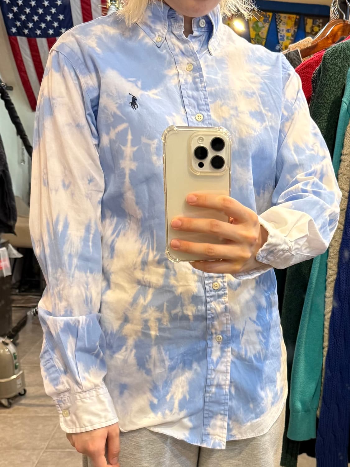 [No.9]폴로 패턴 화이트 셔츠 상품이미지5