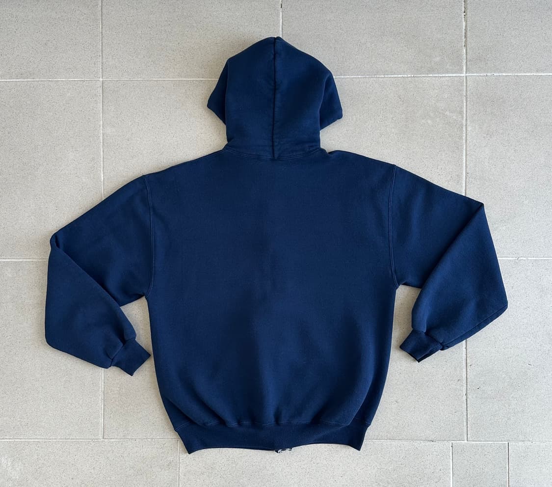 90s 빈티지 러셀 후드집업 네이비 L USA 상품이미지2