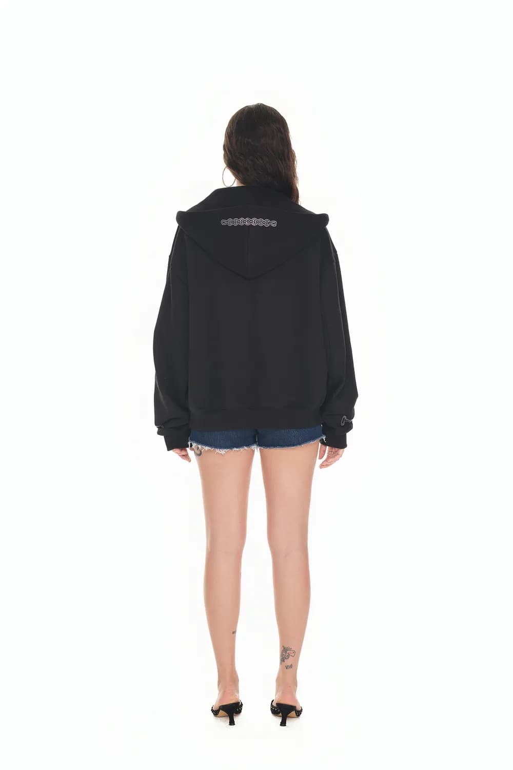 투머치택스 웨스턴 핫픽스 집업 후디 블랙 상품이미지5