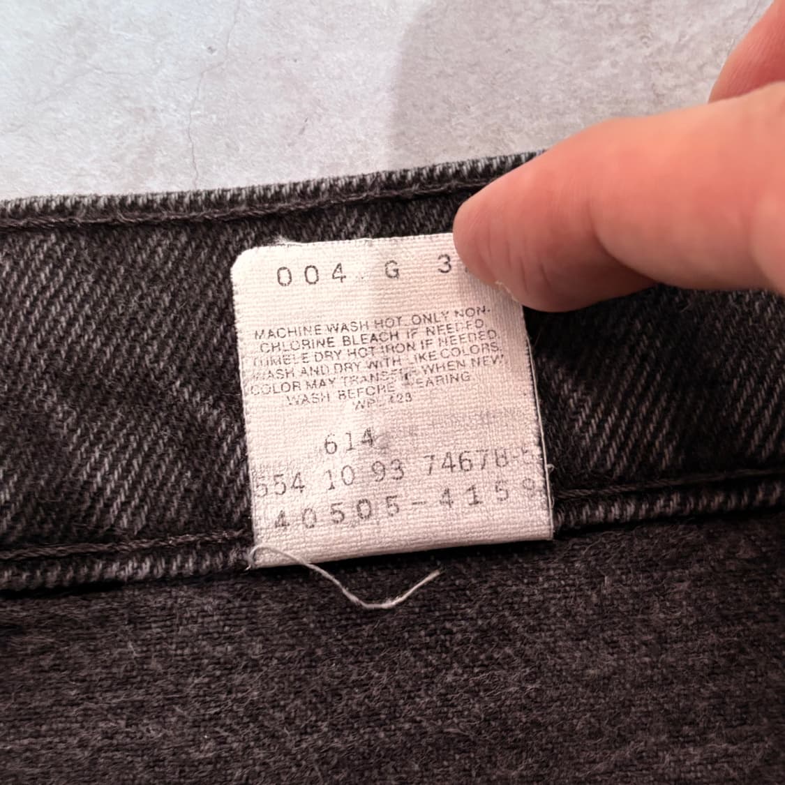 [38/30] USA 리바이스 505 오렌지탭 orange 흑청 블랙 상품이미지5