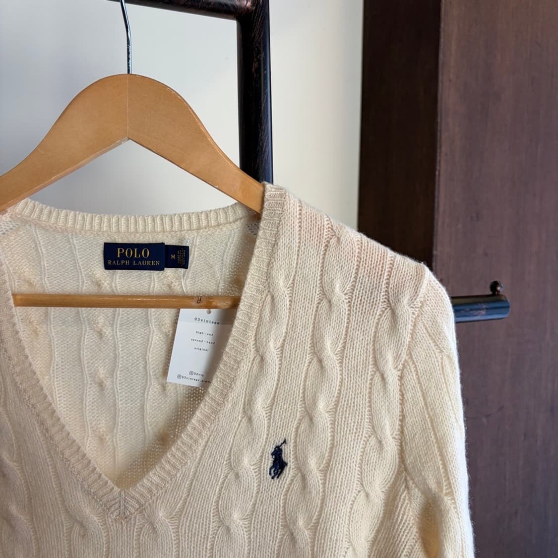 15295 -폴로랄프로렌 브이넥 케이블 울 니트(울 90%캐시미어10%) 상품이미지3