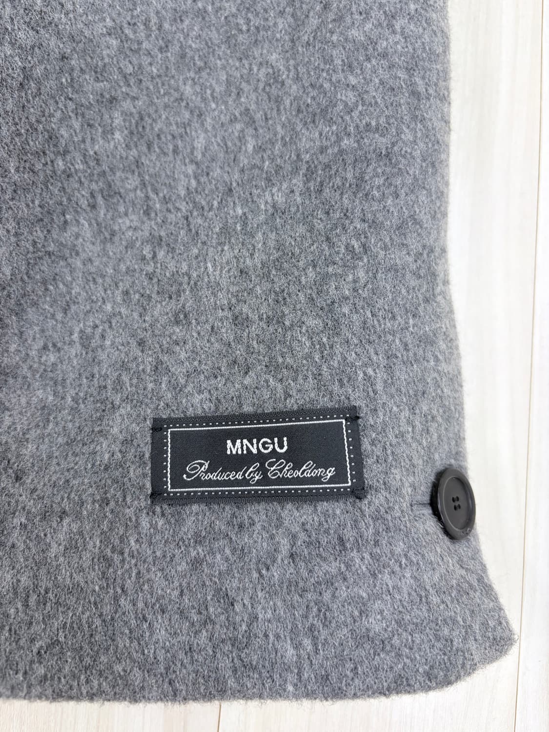 mngu 밍구 체스터필드 코트 in 그레이 상품이미지5