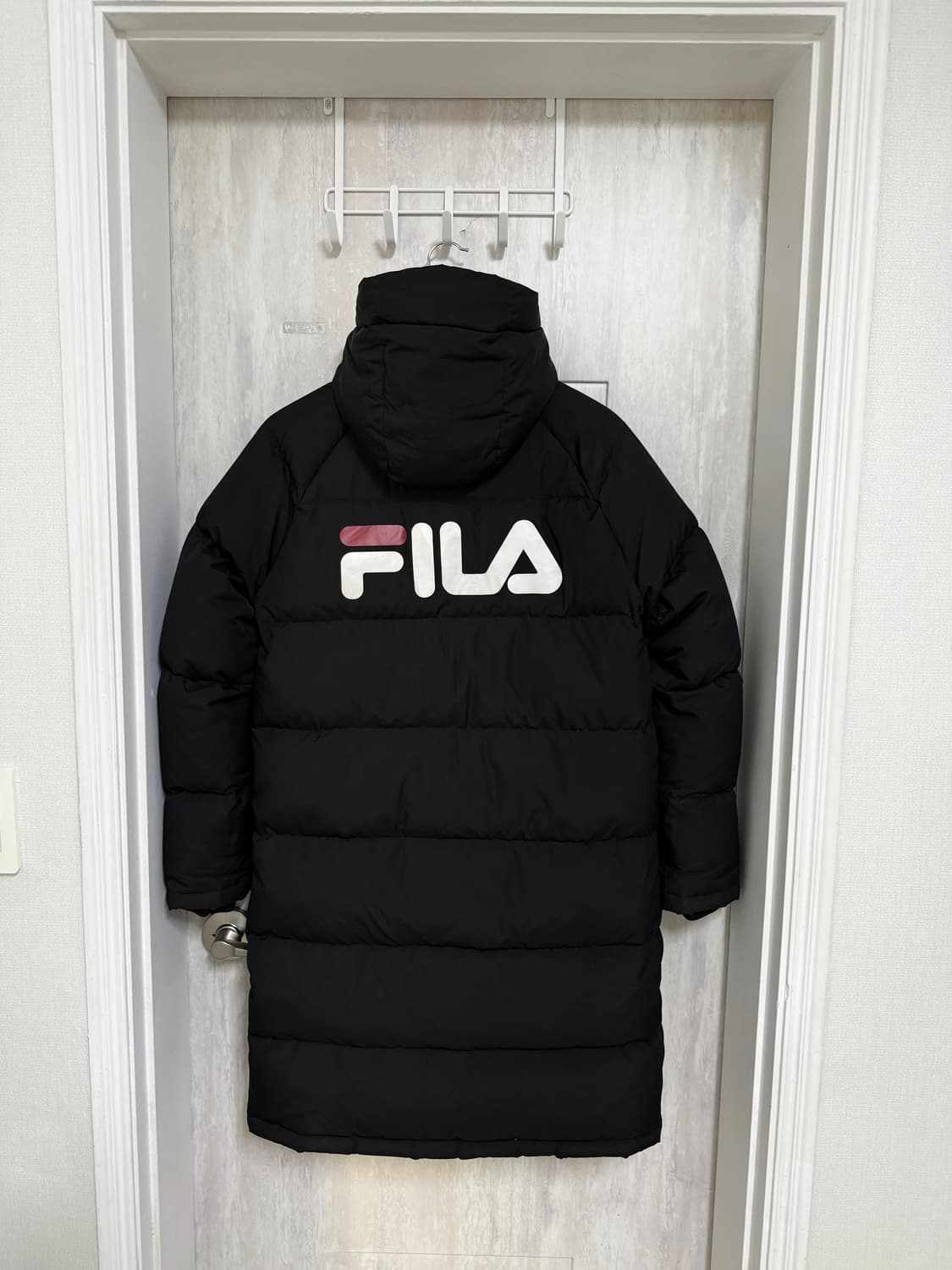 공용 85 XS / 휠라 구스다운 블랙 롱패딩 상품이미지7