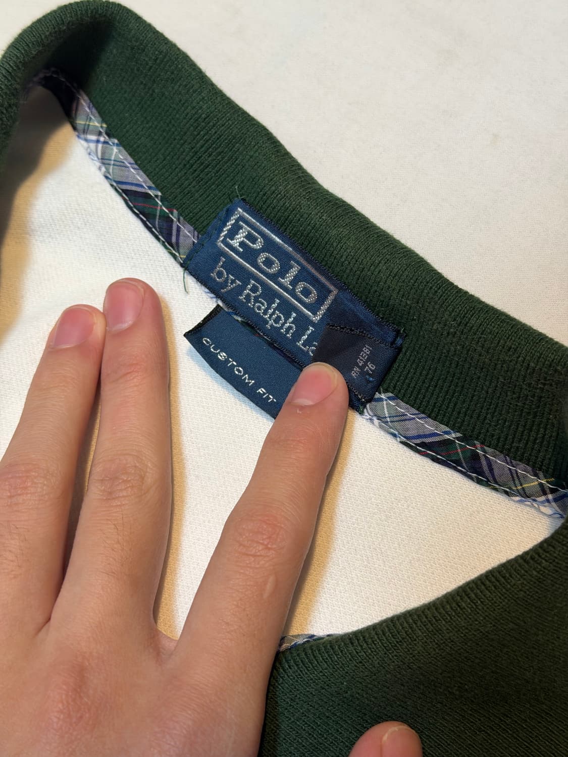 *초희귀* 폴로 랄프로렌 체크 빅포니 카라티 화이트 상품이미지3