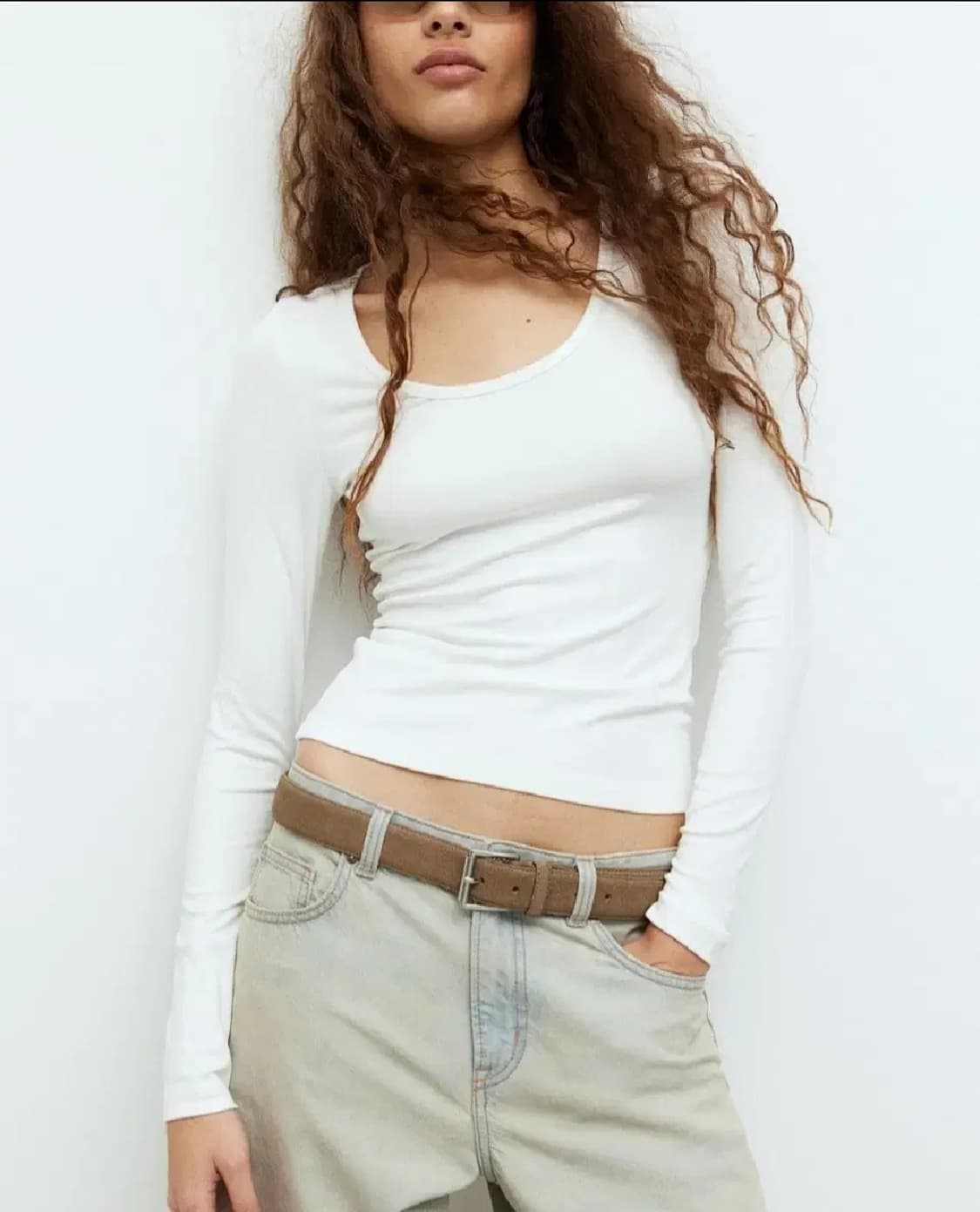 h&m  리브드 탑 기본티 상품이미지1
