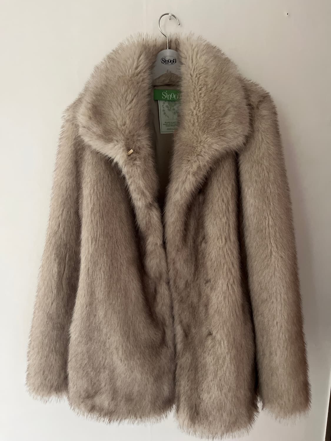 시눈 퍼자켓 heavy mix fur jacket 애쉬브라운 상품이미지2