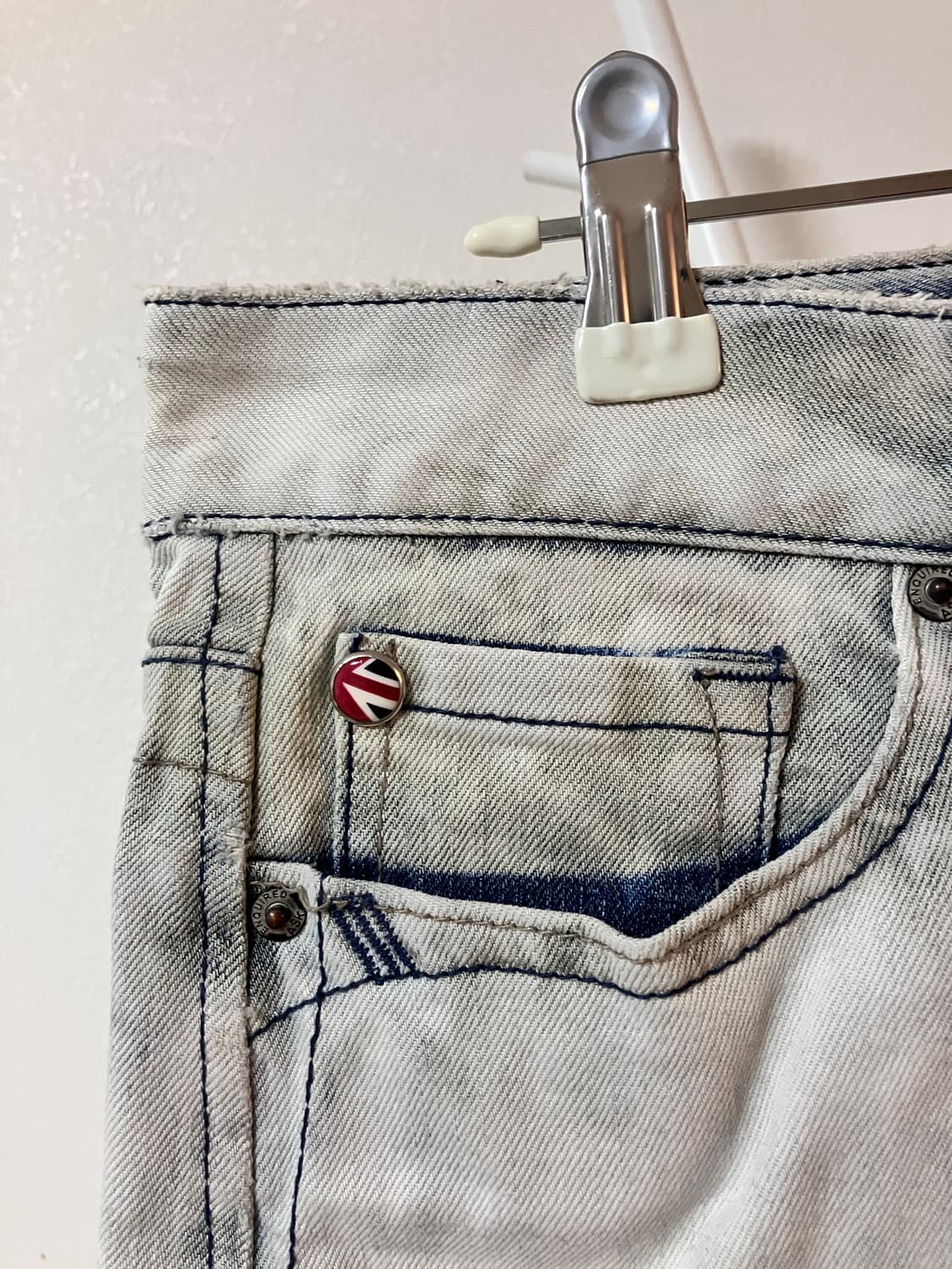 Ask 에스크 애스크 유니언잭 데님 미니스커트 y2k 오네갸루 그런지 상품이미지4