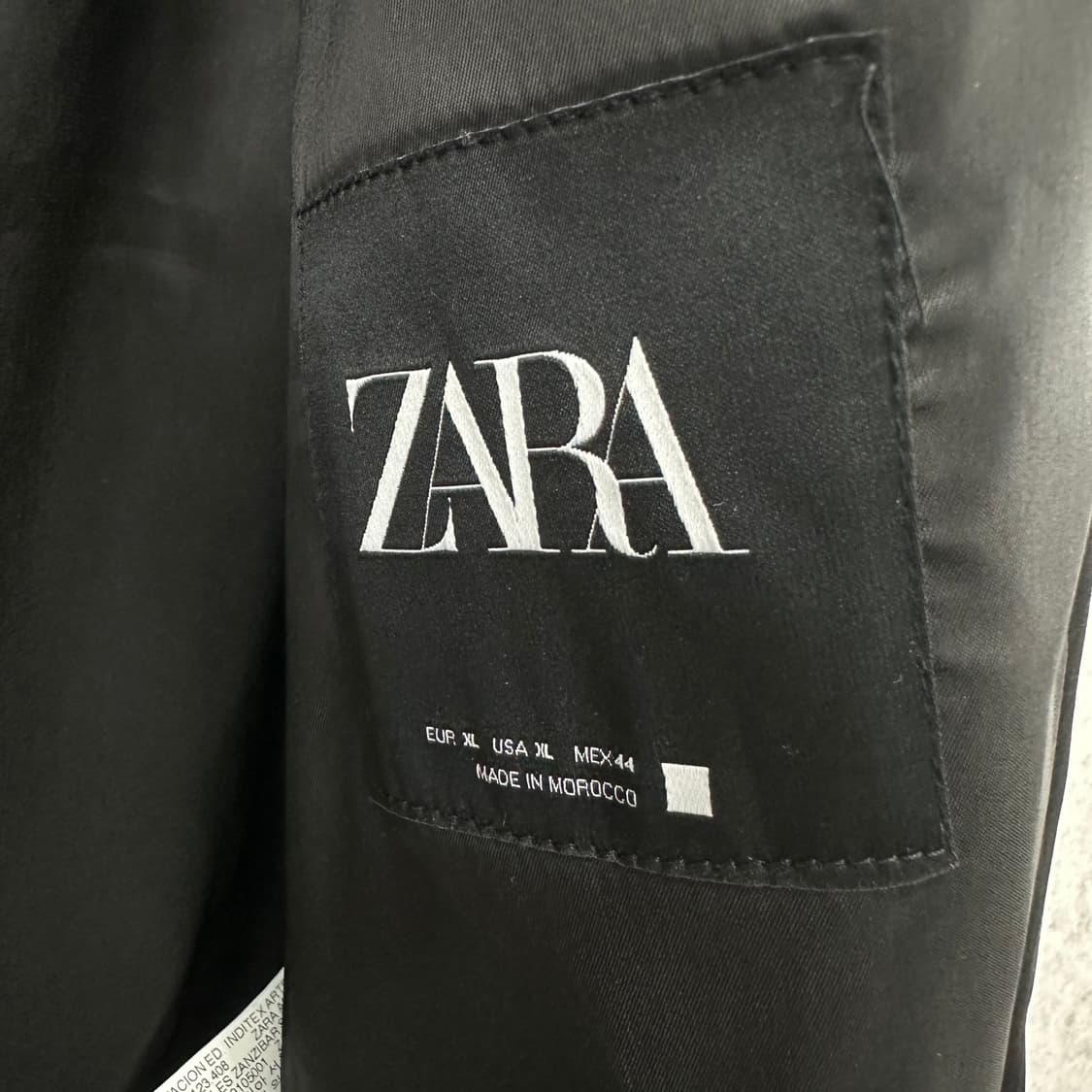 105 자라 남자 글로시 루즈핏 카라 블루종 자켓 상품이미지5