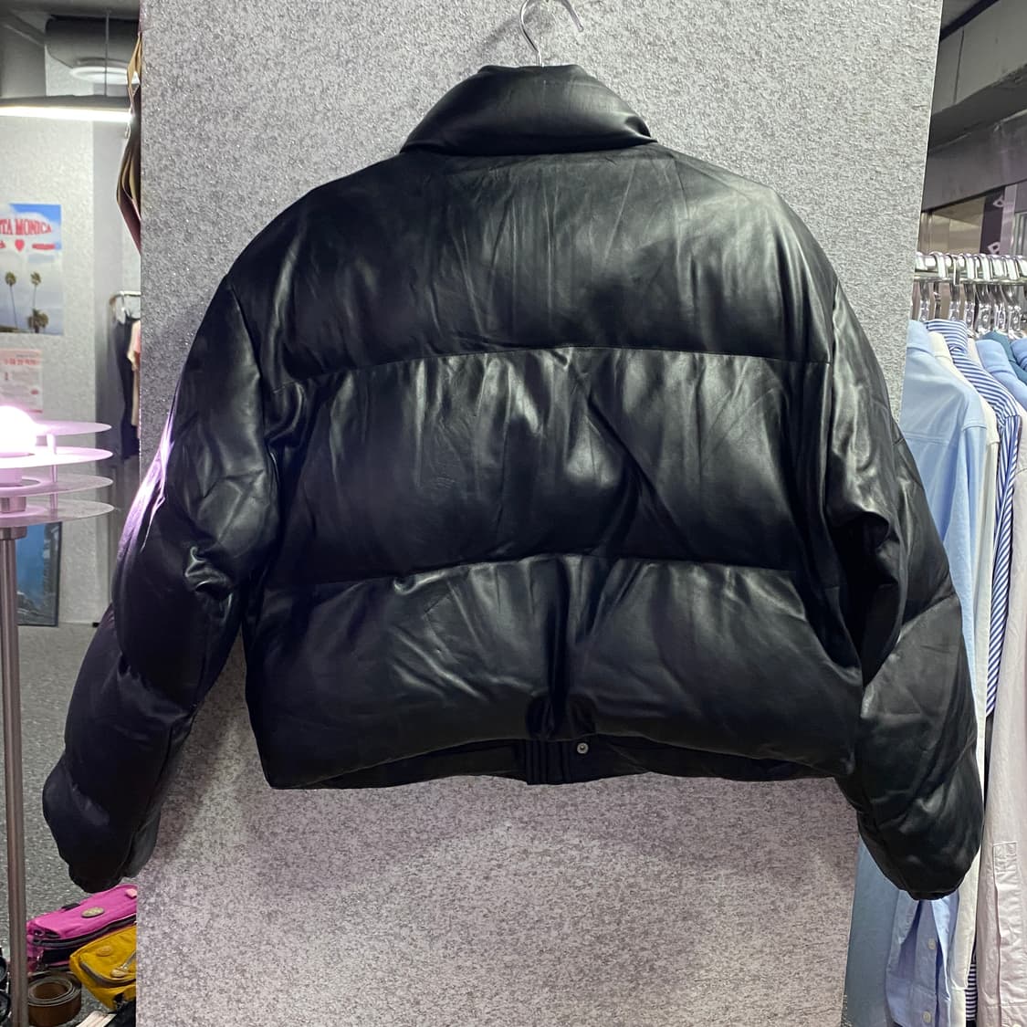 블랙업 레더 크롭 패딩 B3348 상품이미지4