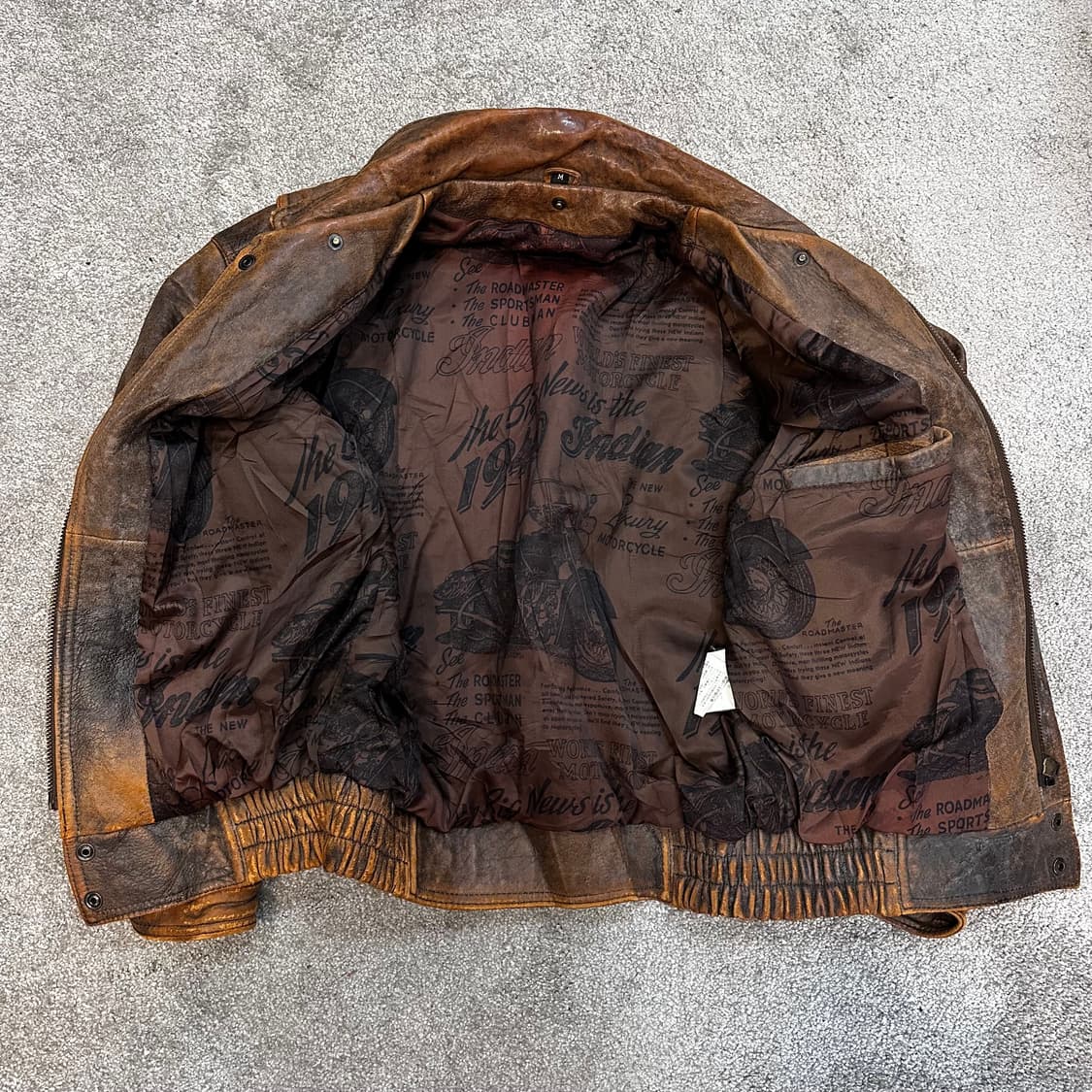 빈티지 브라운 A-2 양가죽 봄버 자켓L 상품이미지2