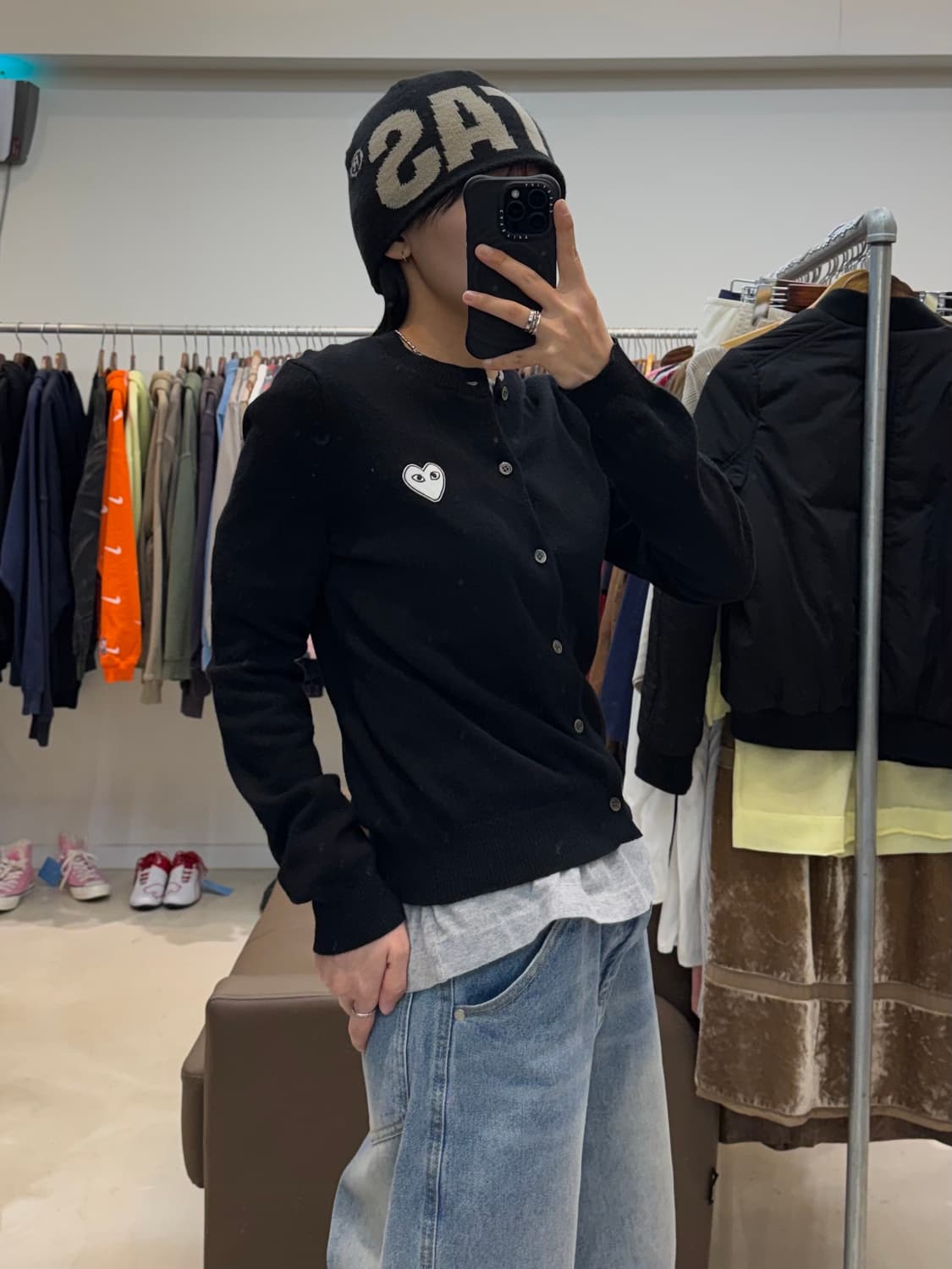 꼼데가르송 화이트 하트 울 가디건  상품이미지7