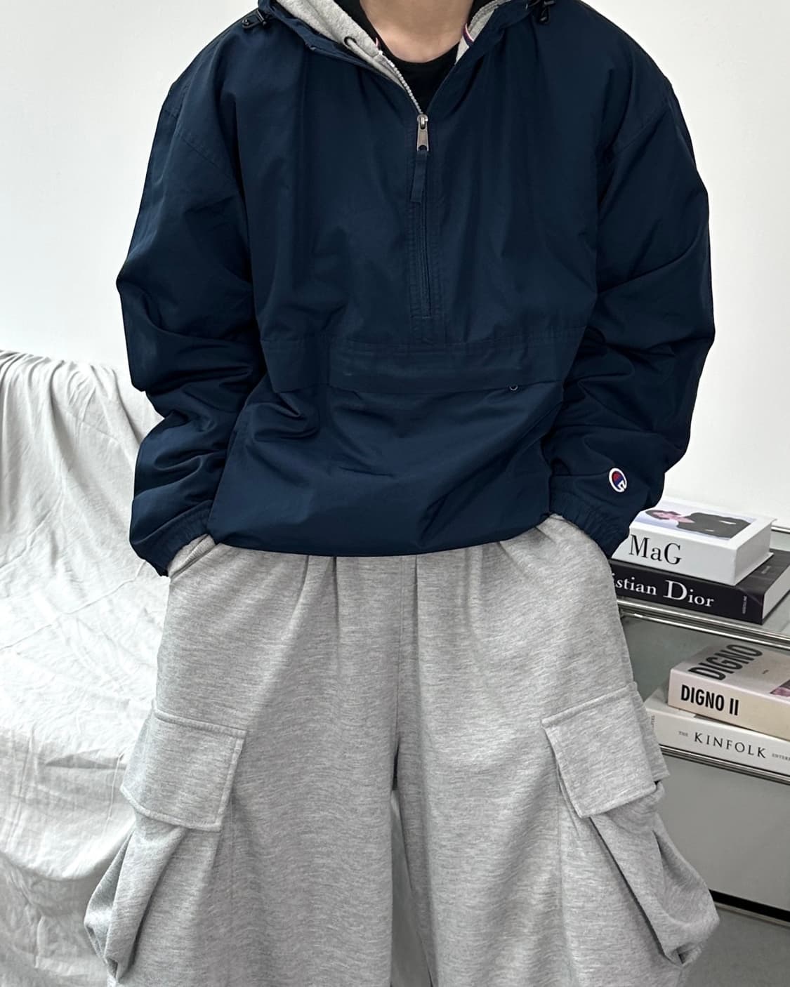 챔피온 어센틱 네이비 아노락 L 상품이미지1