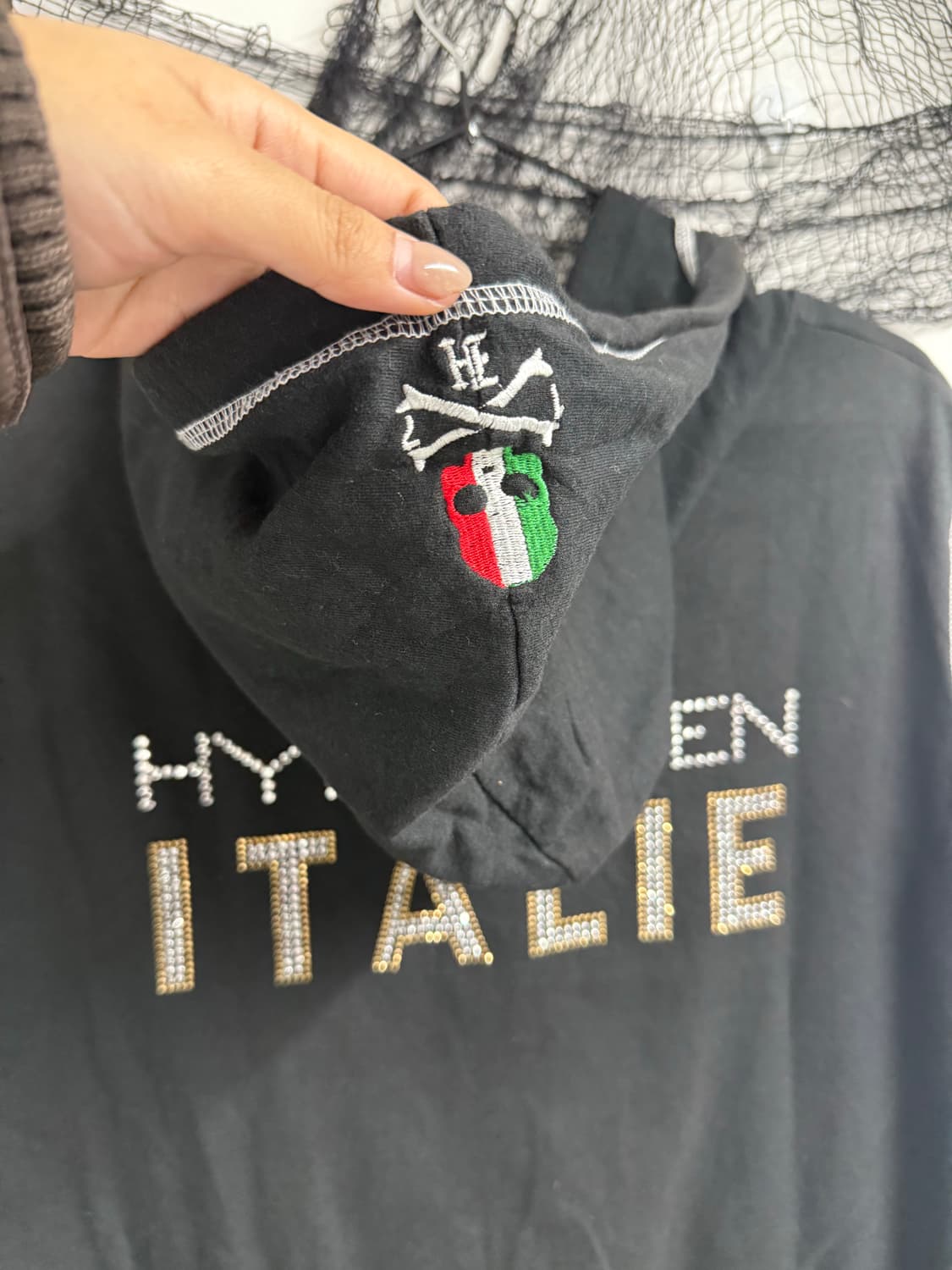 Punk mood beads detail vest zip up 상품이미지5