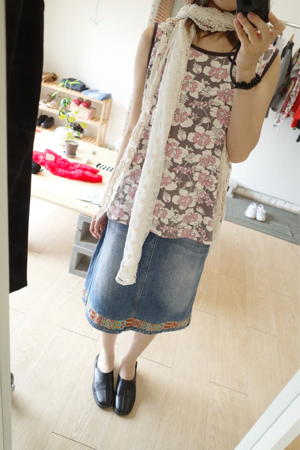 ethnic denim skirt   상품이미지5