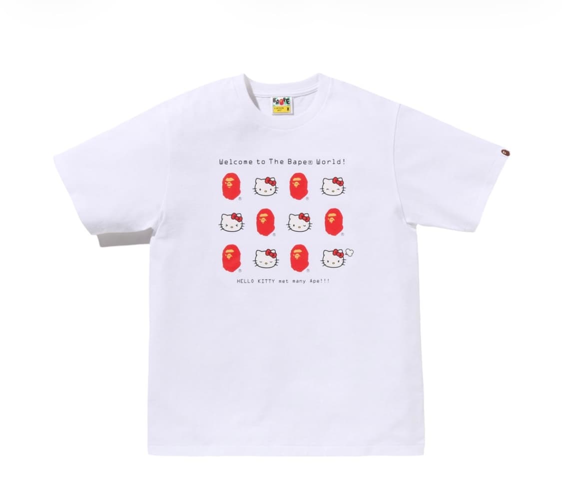 베이프 산리오 콜라보 키티 화이트 셔츠 상품이미지3