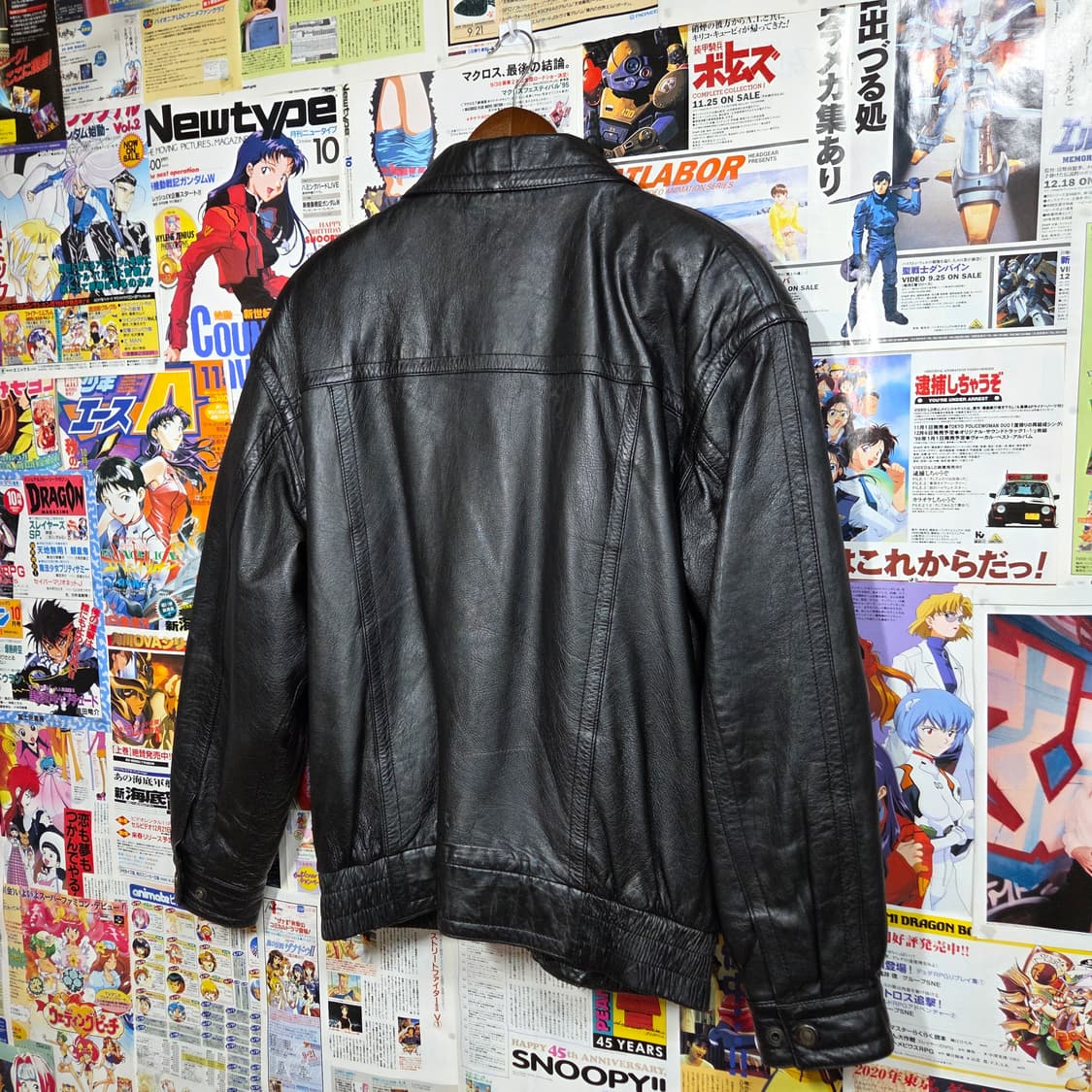 빈티지 빅포켓 누빔 양가죽 블랙 봄버 자켓  상품이미지6