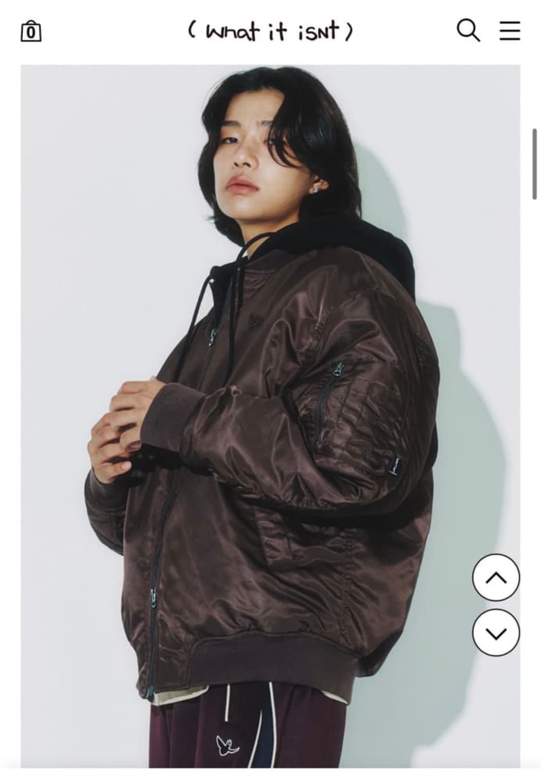 와릿이즌 디테쳐블 후디드 MA-1 점퍼 브라운 상품이미지4