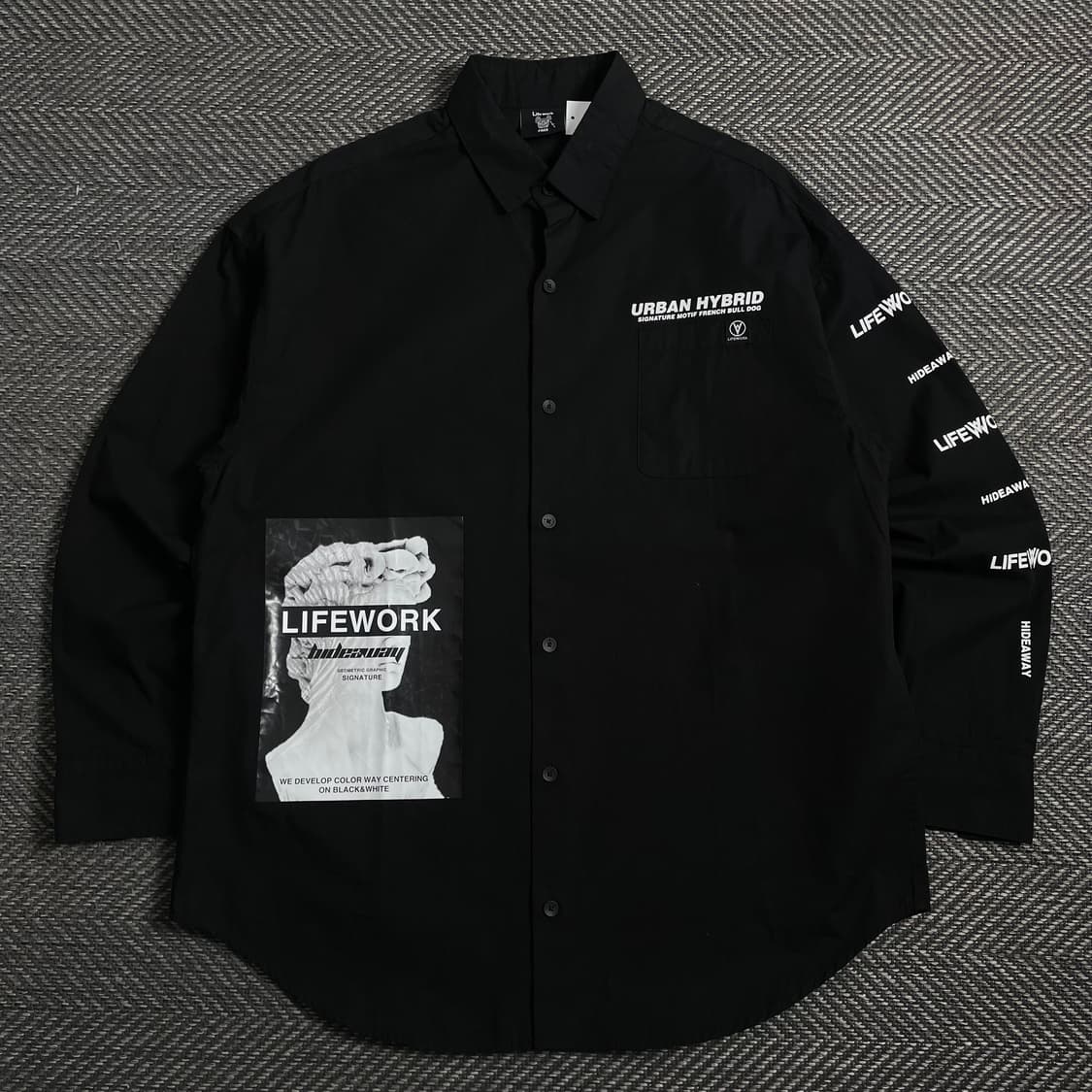 라이프워크 빅로고 프린팅 박시핏 셔츠o 4301 상품이미지1