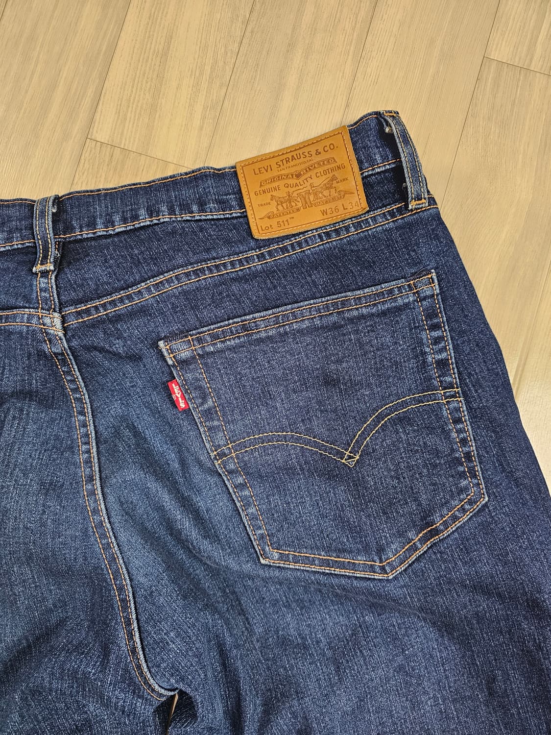 [36] 리바이스 511 다크 워시 데님 팬츠 상품이미지5