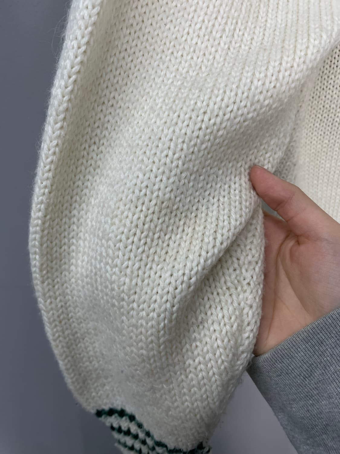 빈티지 울 혼방 브이넥 니트 가디건 H1520 상품이미지7