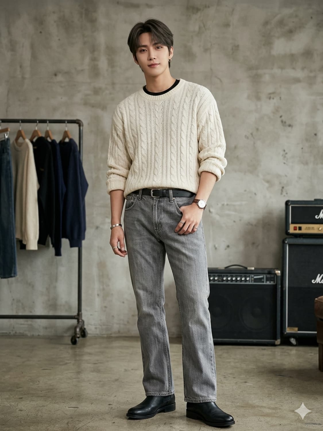 리바이스(Levi's) 527 로우 부츠컷 그레이 데님 팬츠 상품이미지1