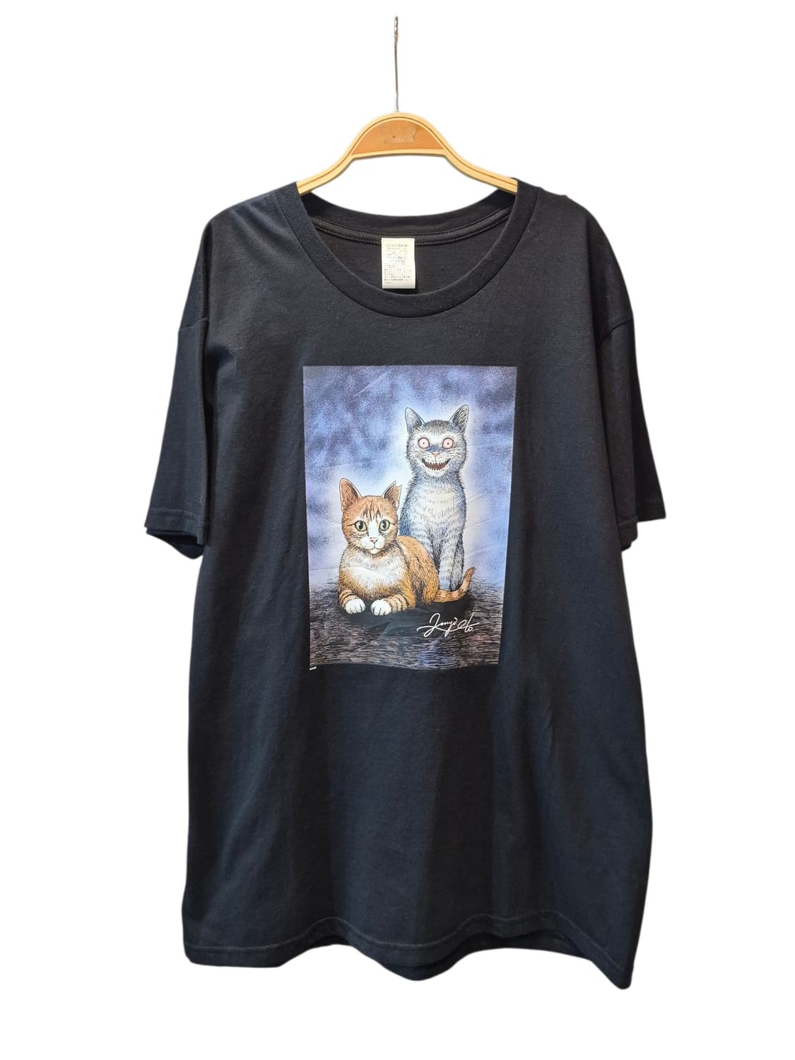 이토준지 고양이프린트 티 상품이미지1