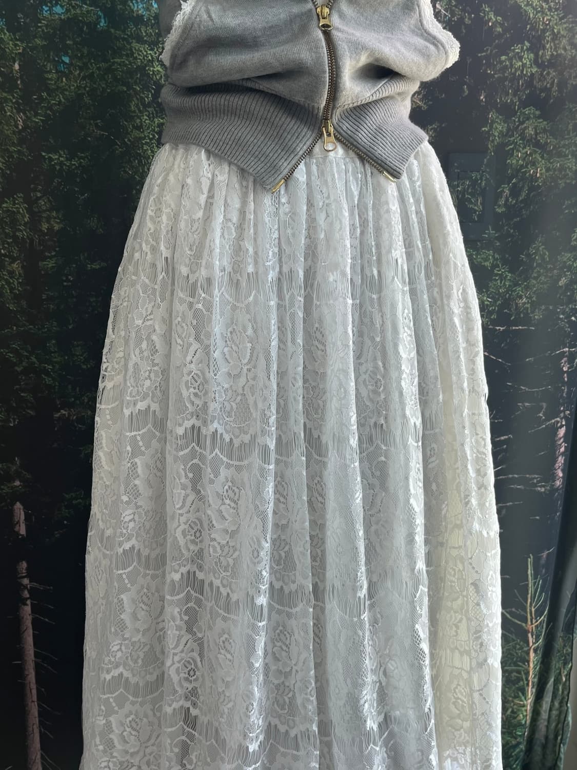 vintage laced long skirt 상품이미지8