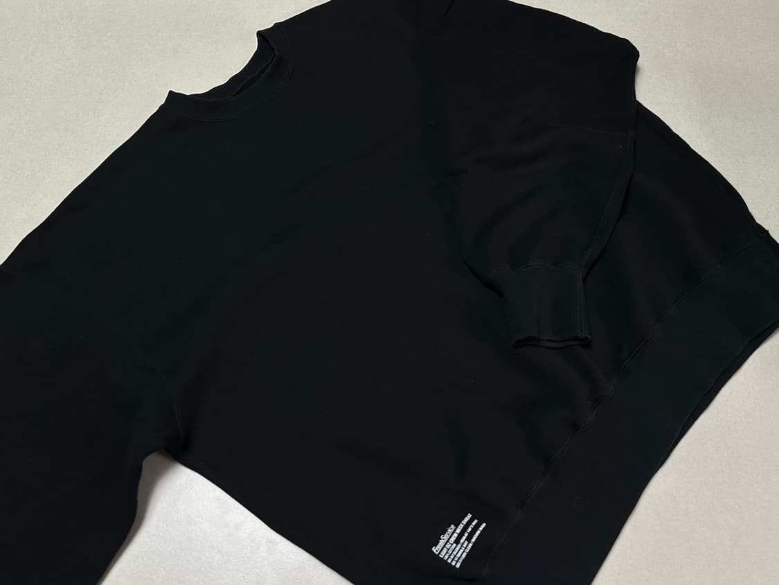 프레쉬 서비스 Light Oz 크루넥 스웻 블랙 상품이미지3