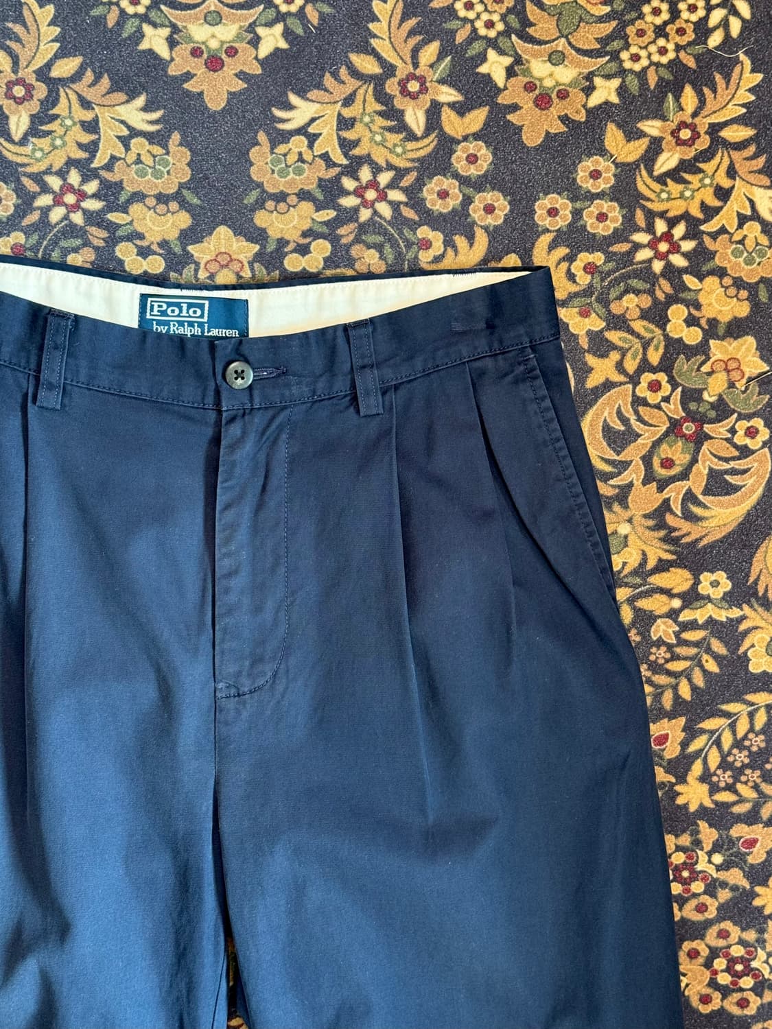 빈티지 폴로 투턱 치노팬츠 네이비 상품이미지2