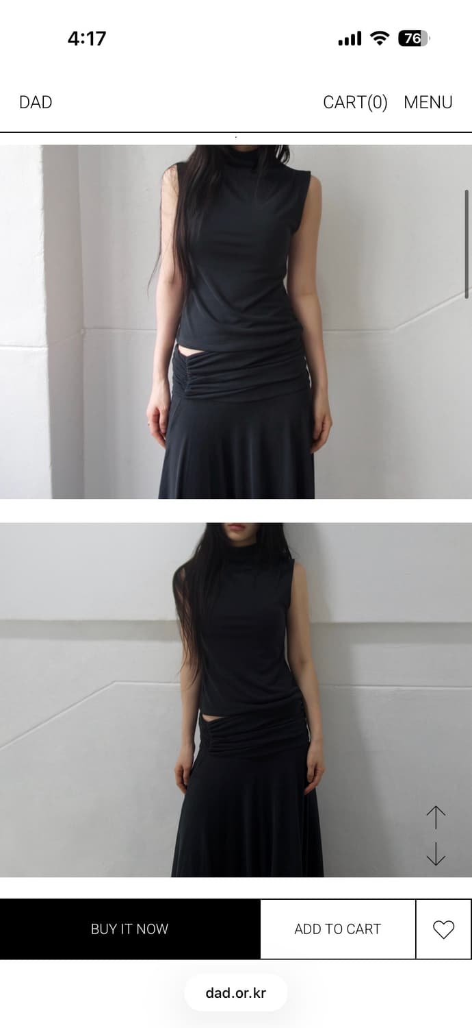 디에이디 Half neck sleeveless 블랙 상품이미지2