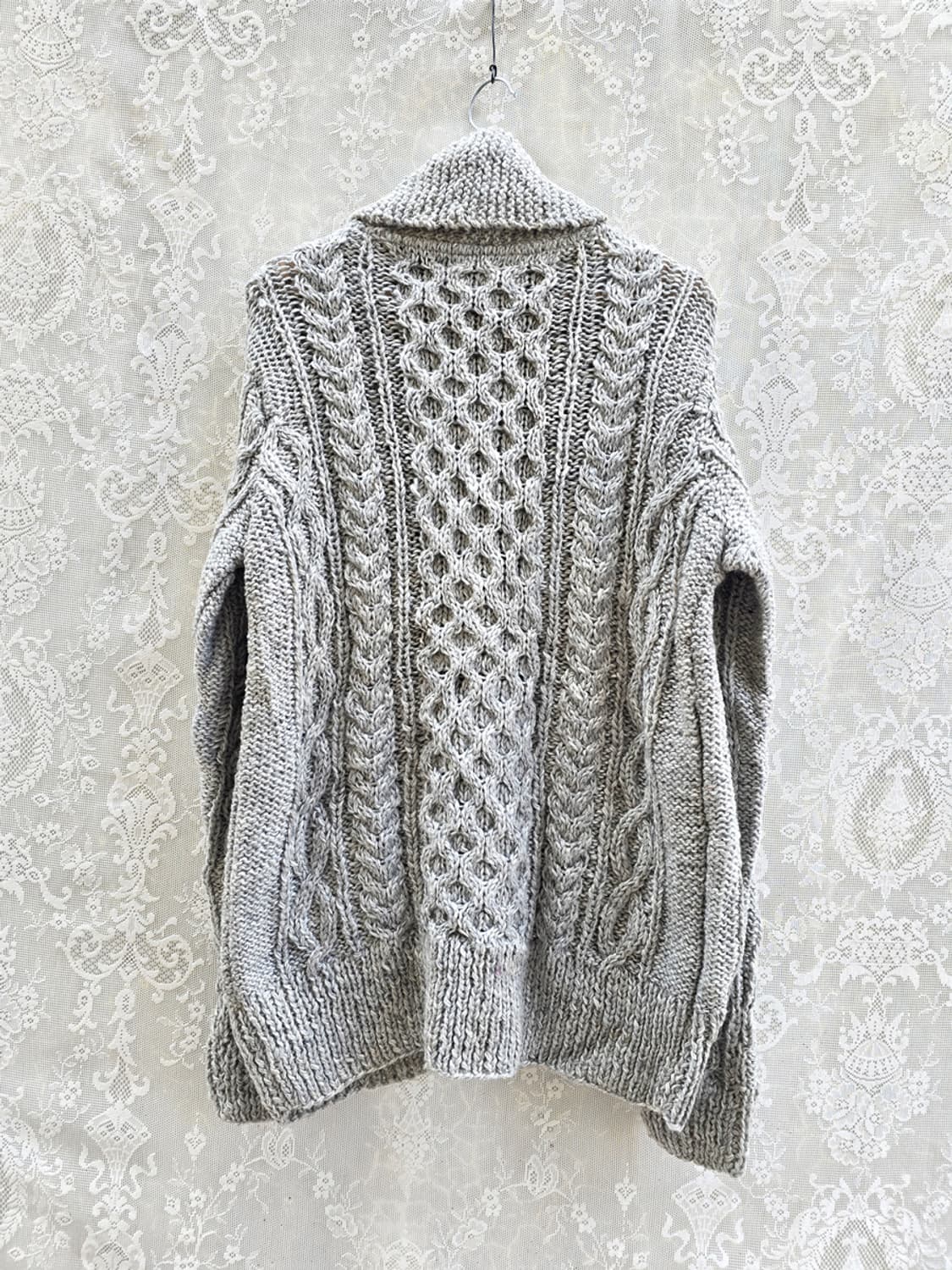 일본 기곳 네팔산 숄카라 니트자켓 상품이미지6