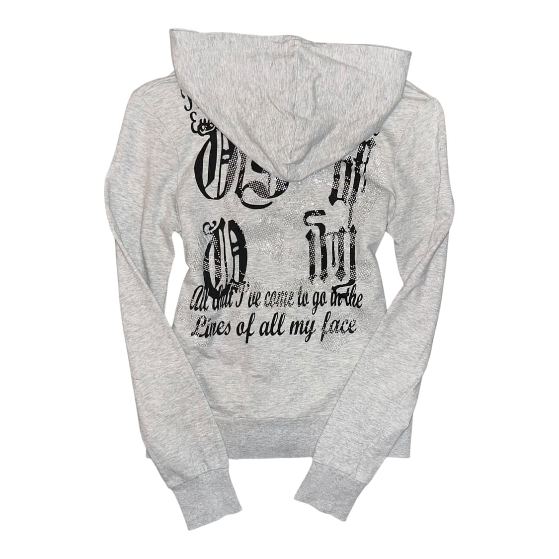 M.K.R 엠케이알 해골큐빅 프린팅 후드집업 y2k펑크갸루 상품이미지1