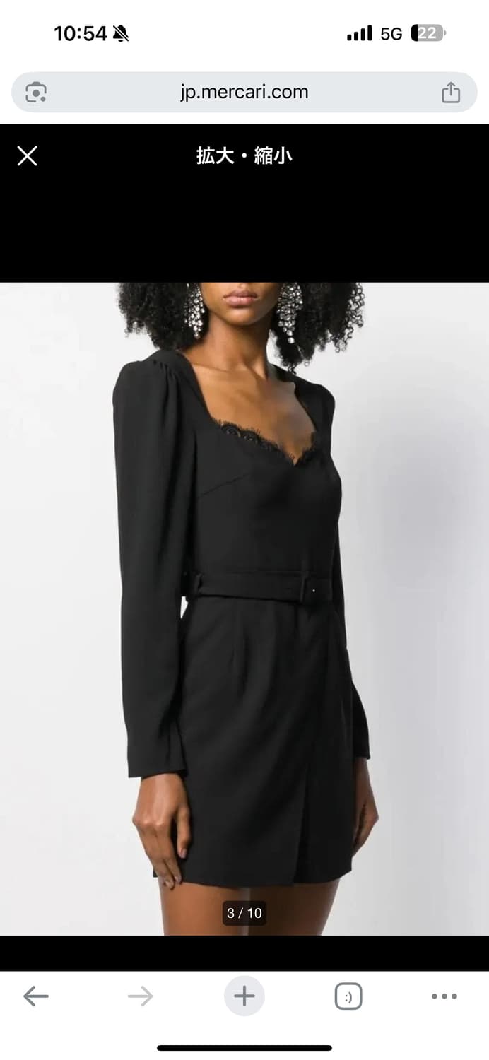 셀프포트레이트 Sweetheart Crepe Mini Dress BLK 상품이미지5