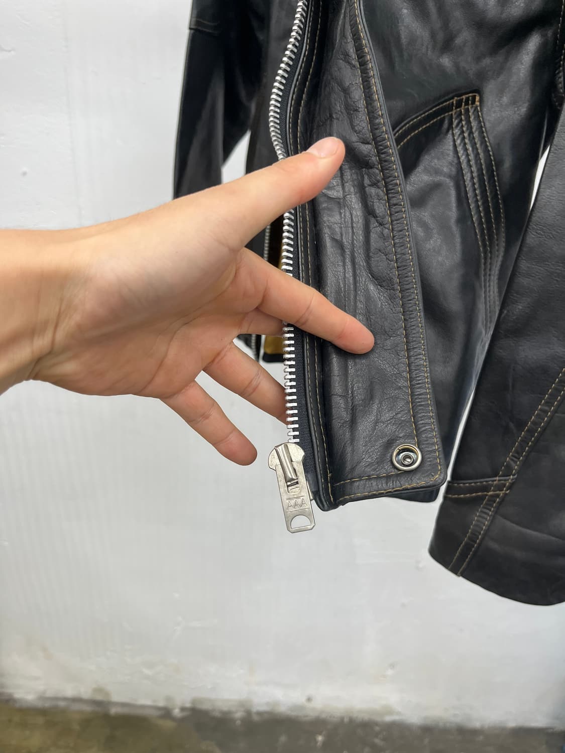 S) ITALY  GIORGIO ARMARNI LEATHER JACKET 상품이미지3