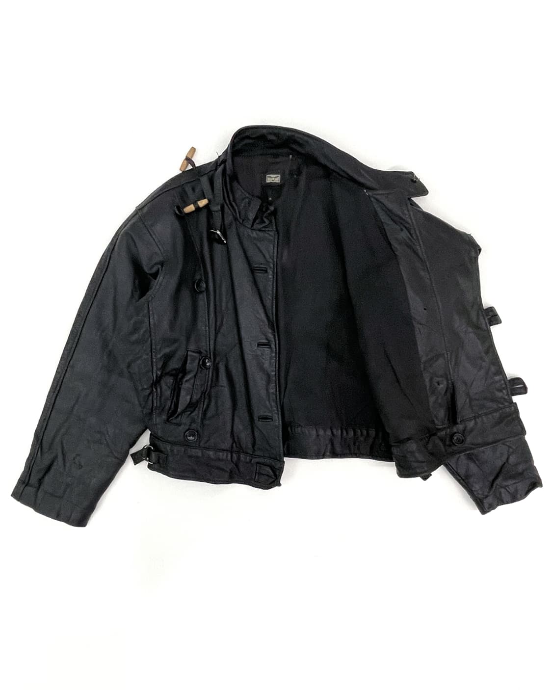 90s 스웨덴군 모터사이클 레더 자켓 리프로덕션 상품이미지6