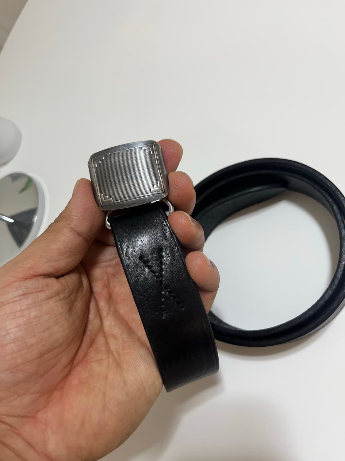 피그벨 히콕 벨트 (오딤 블랙 가죽) 실버 저렴하게 판매 상품이미지2