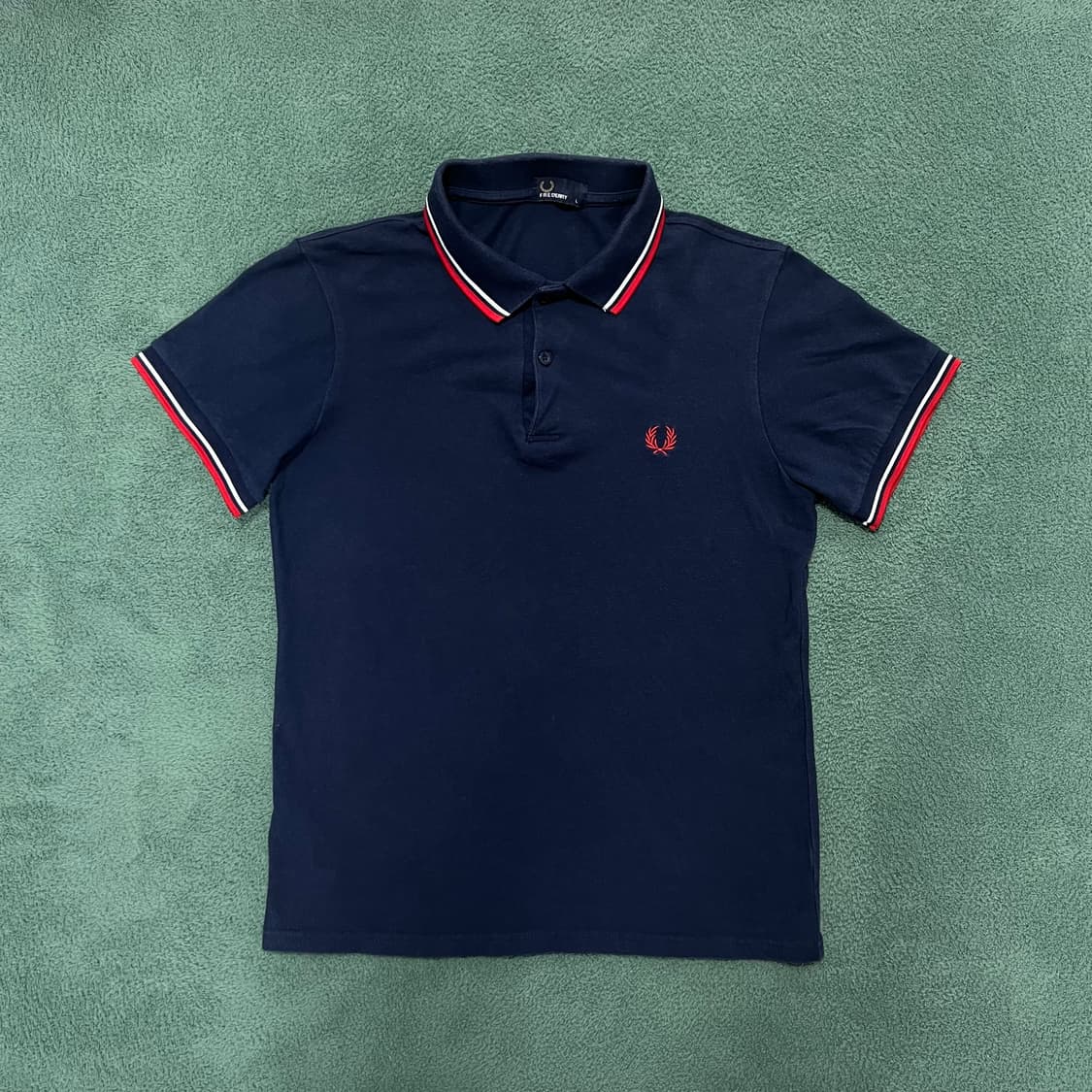프레드 페리 로고 카라 반팔 상품이미지1