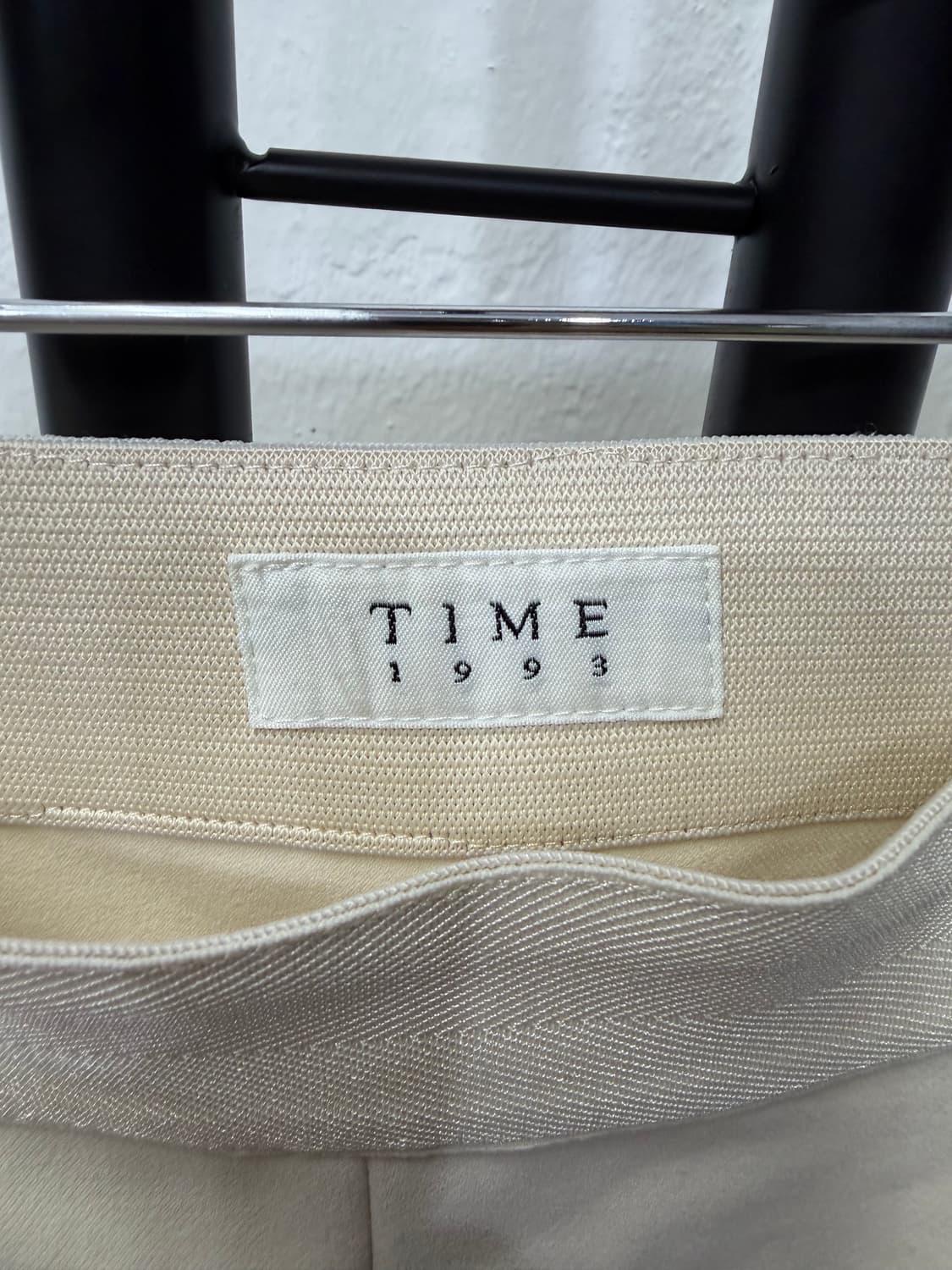 정품) TIME 타임1993 자수 아이보리 슬랙스 밴딩바지 64 상품이미지5