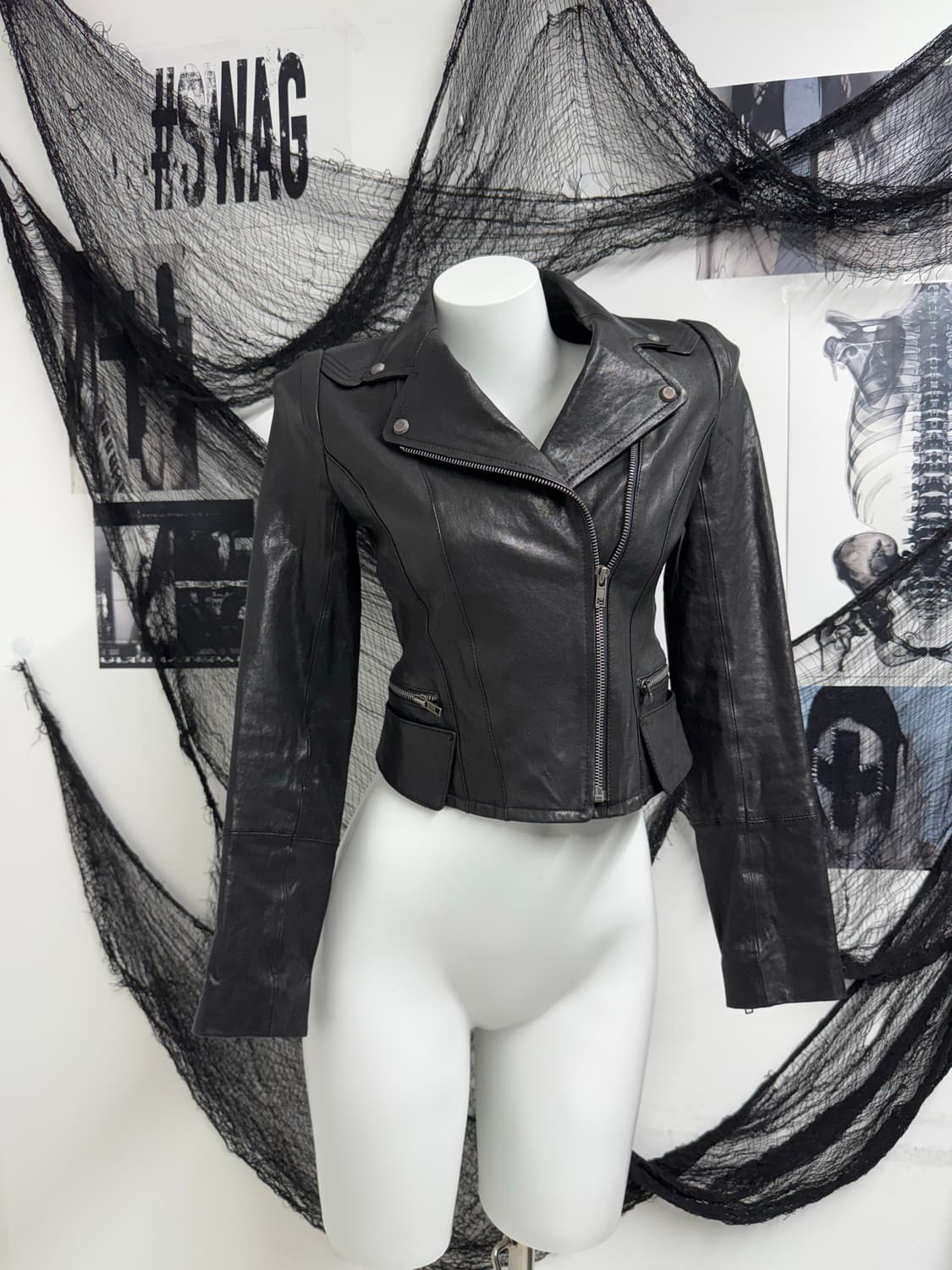 Stud detailed leather jacket 상품이미지5