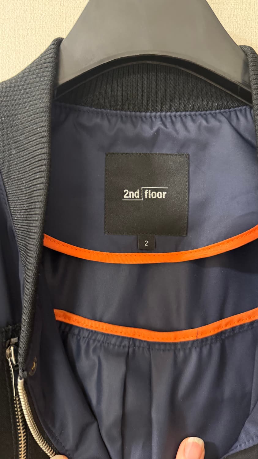 한섬 세컨플로어 봄버 블루종 항공점퍼 자켓 55-66  정가 40만원대 상품이미지3