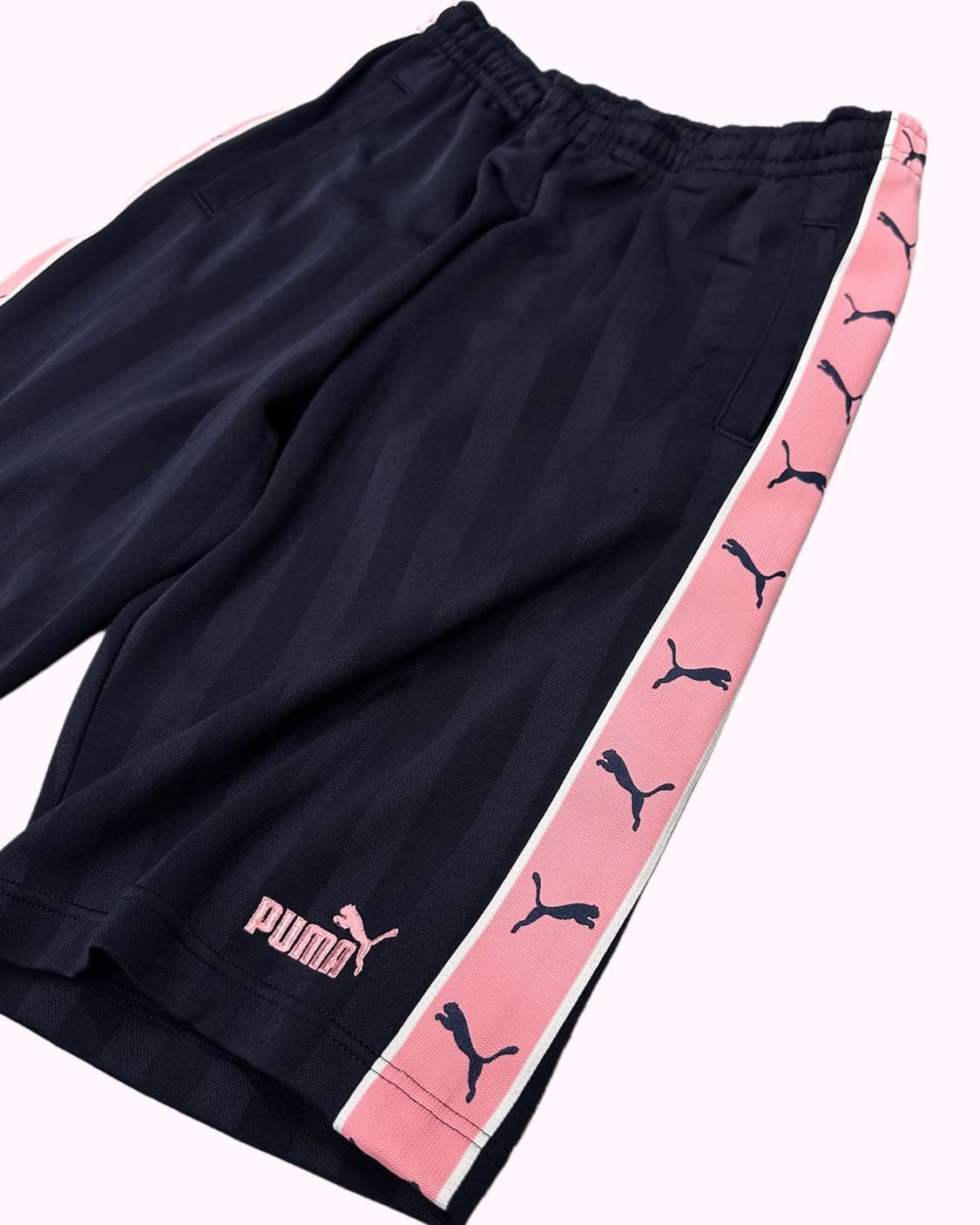 pink navy stripe logo shorts 상품이미지2