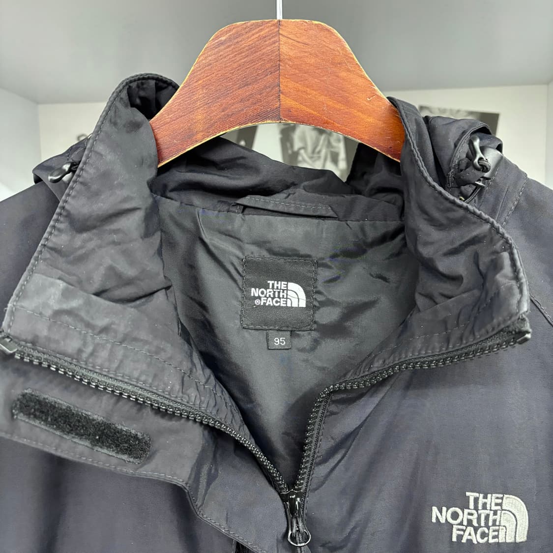(M) 노스페이스 하이벤트 블랙 바람막이 후드 자켓 상품이미지6