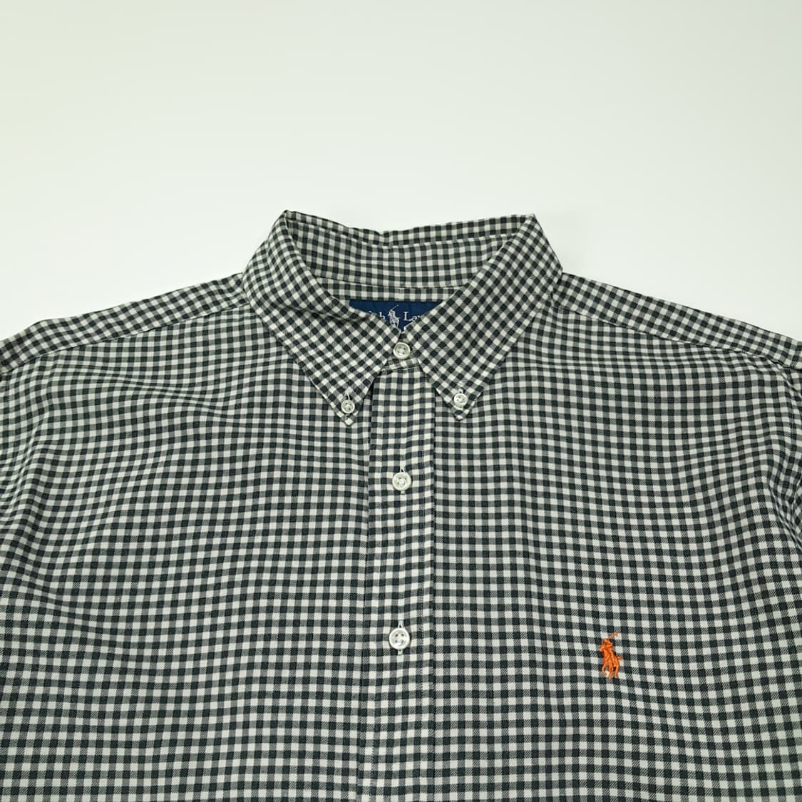 CL684 XL 폴로 90s 마이크로체크 딥그린 셔츠 남방 상품이미지2