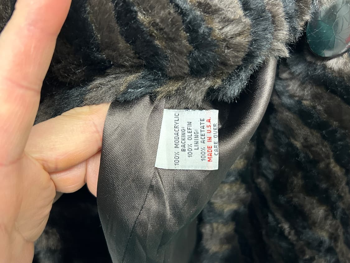 J. Percy for Marvin Richards 페이크 퍼 후드 코트 상품이미지7