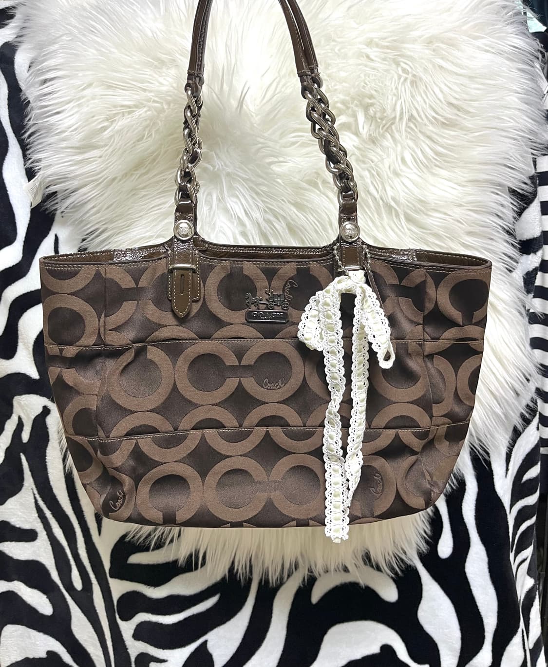 vintage coach shoulder bag brown 상품이미지2
