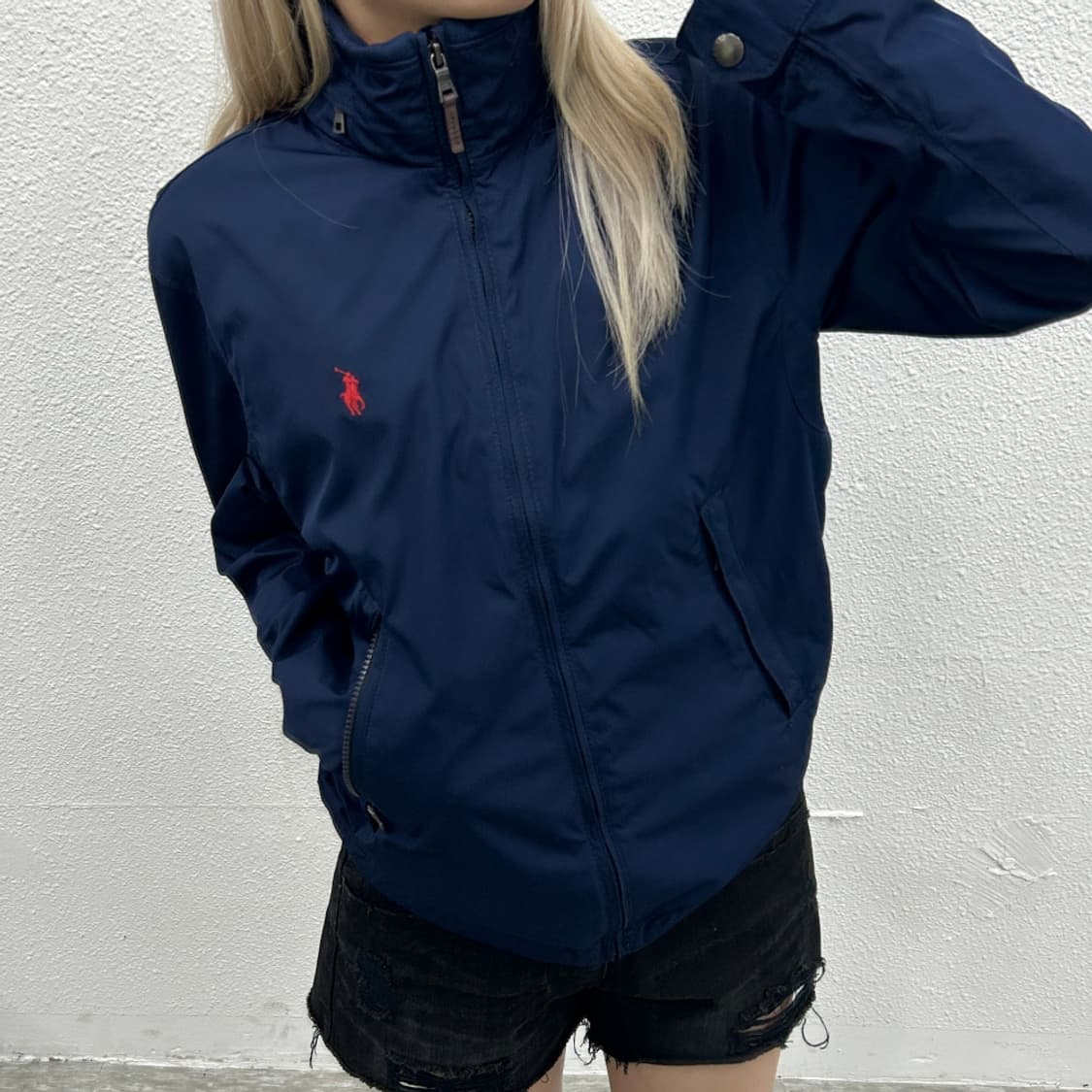 폴로 랄프로렌 레드배색 네이비 스윙톱 S 상품이미지2