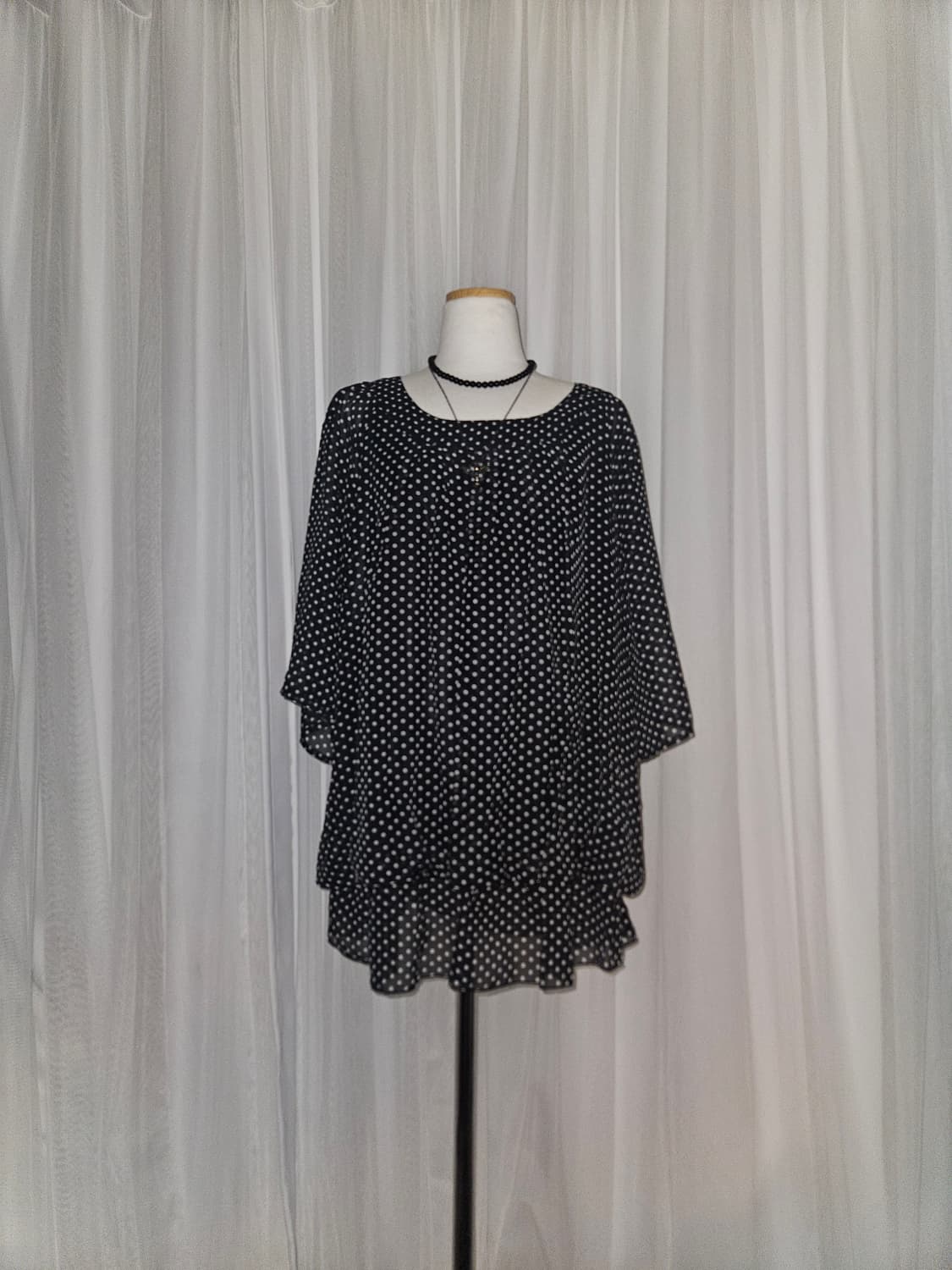 theoria 히메 공겜여주 도트 패턴 블라우스 상품이미지1