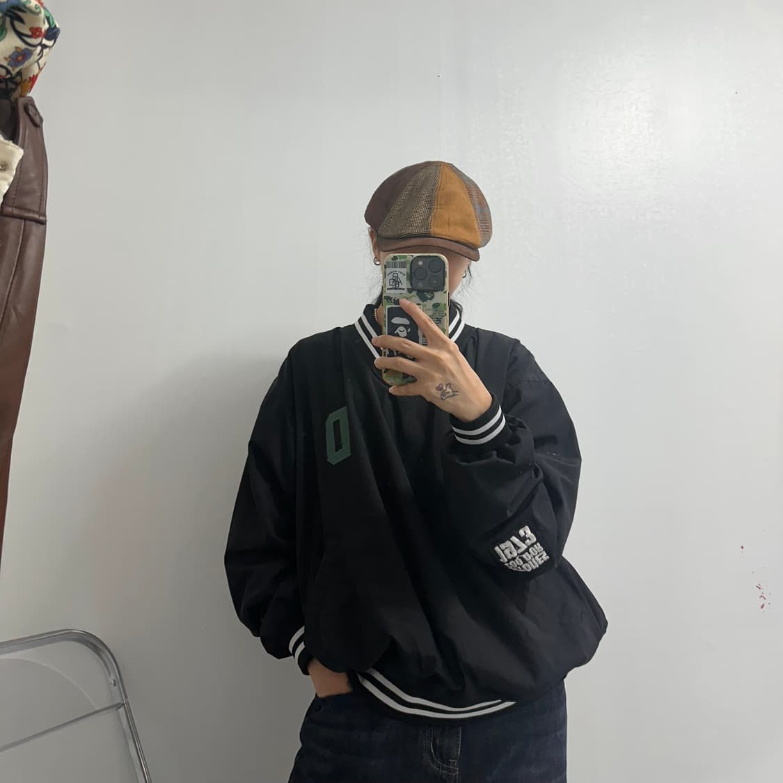 race-g 빈티지 패치워크 헌팅캡 일본빈티지 상품이미지2