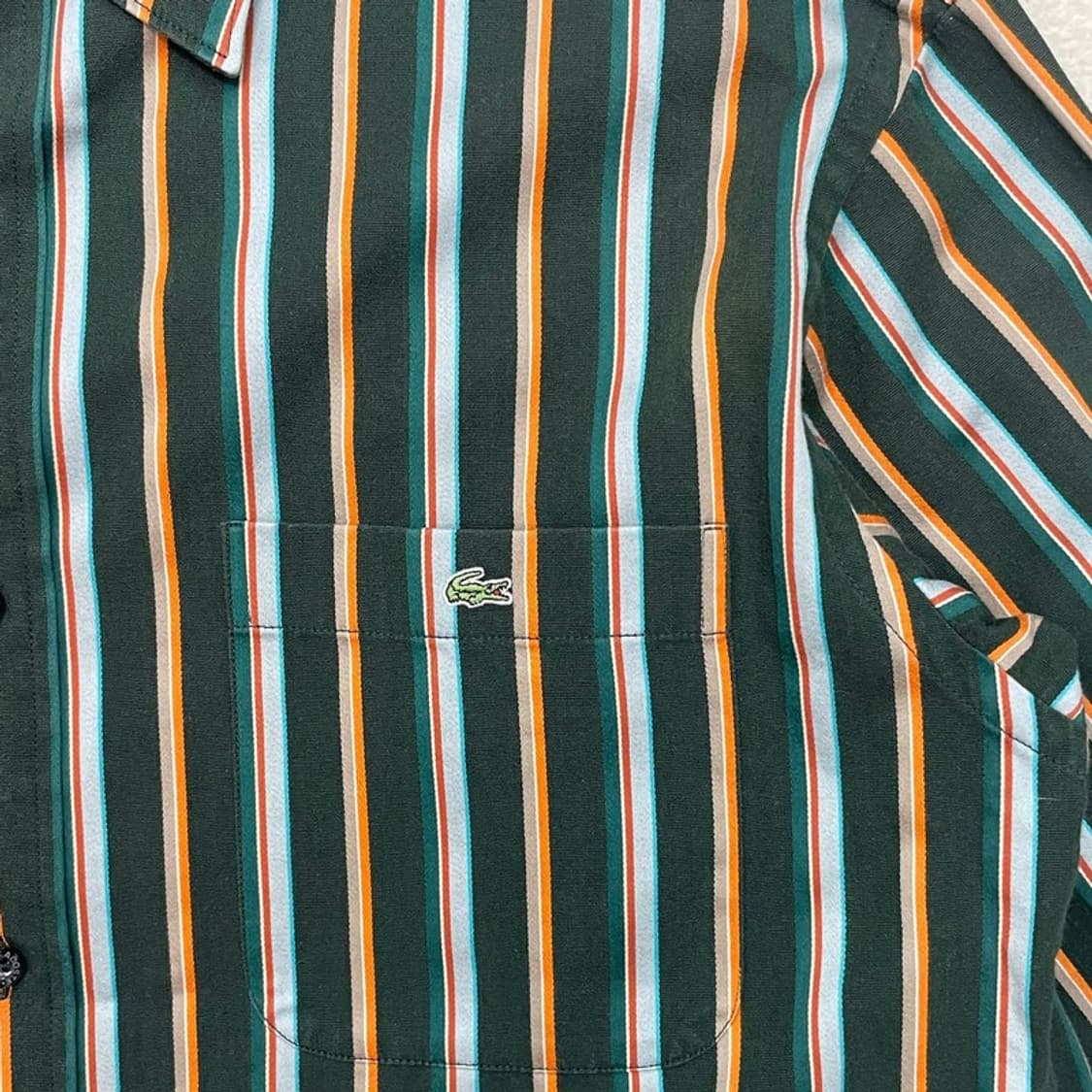 LACOSTE 스트라이프 셔츠 그린 95 상품이미지2