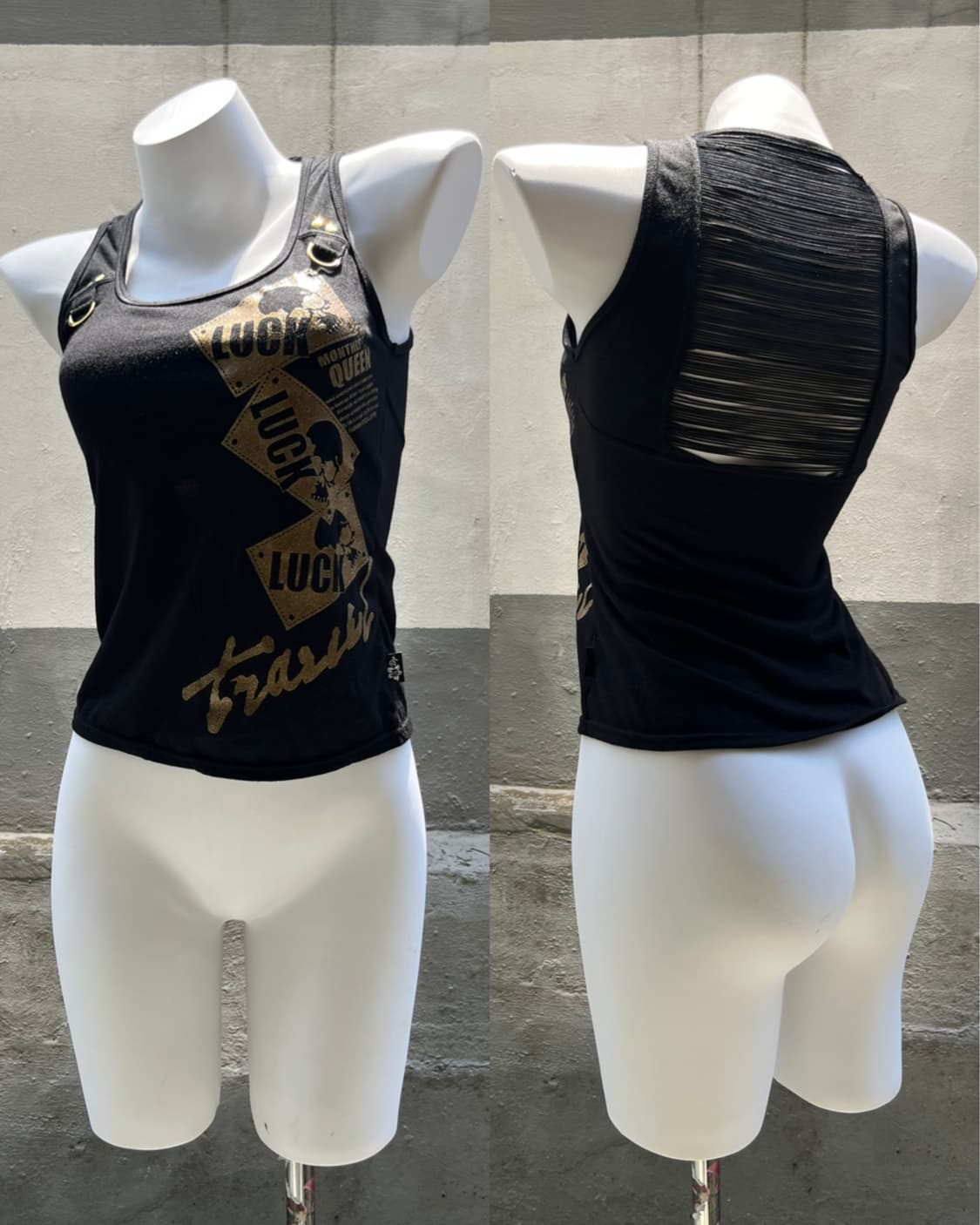Y2K Lucky Queen Ring Sleeveless 상품이미지1